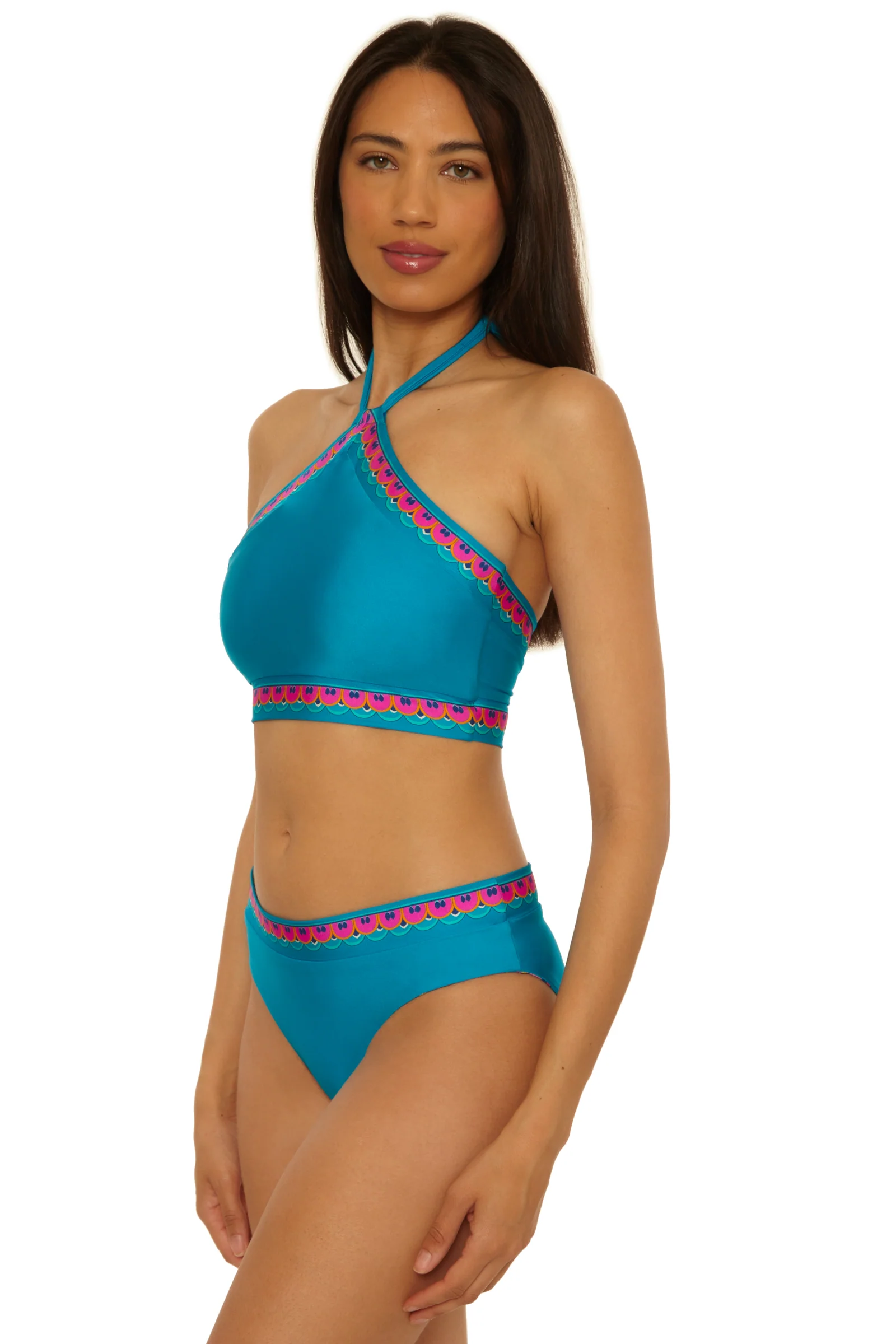 Reversible High-Neck Swim Top - Mykonos - Image 5
