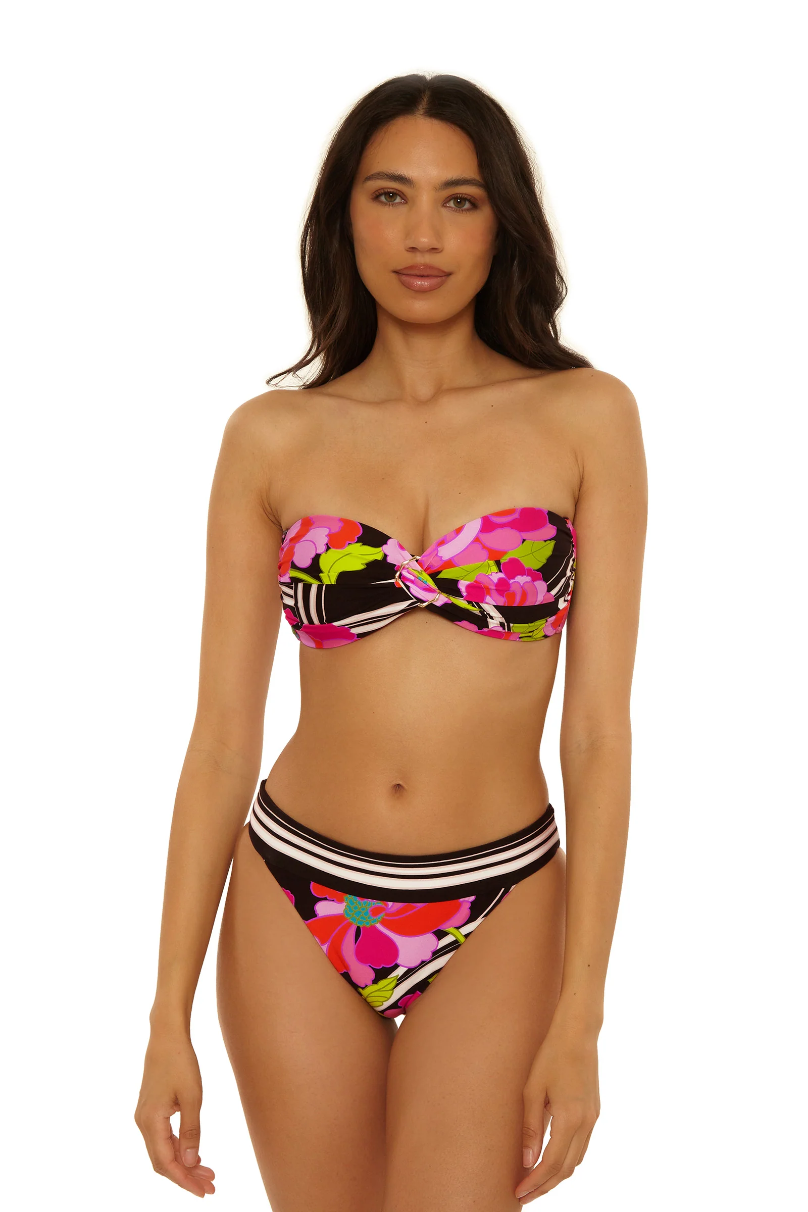 Reversible Hipster Swim Bottom - Bougainvillea