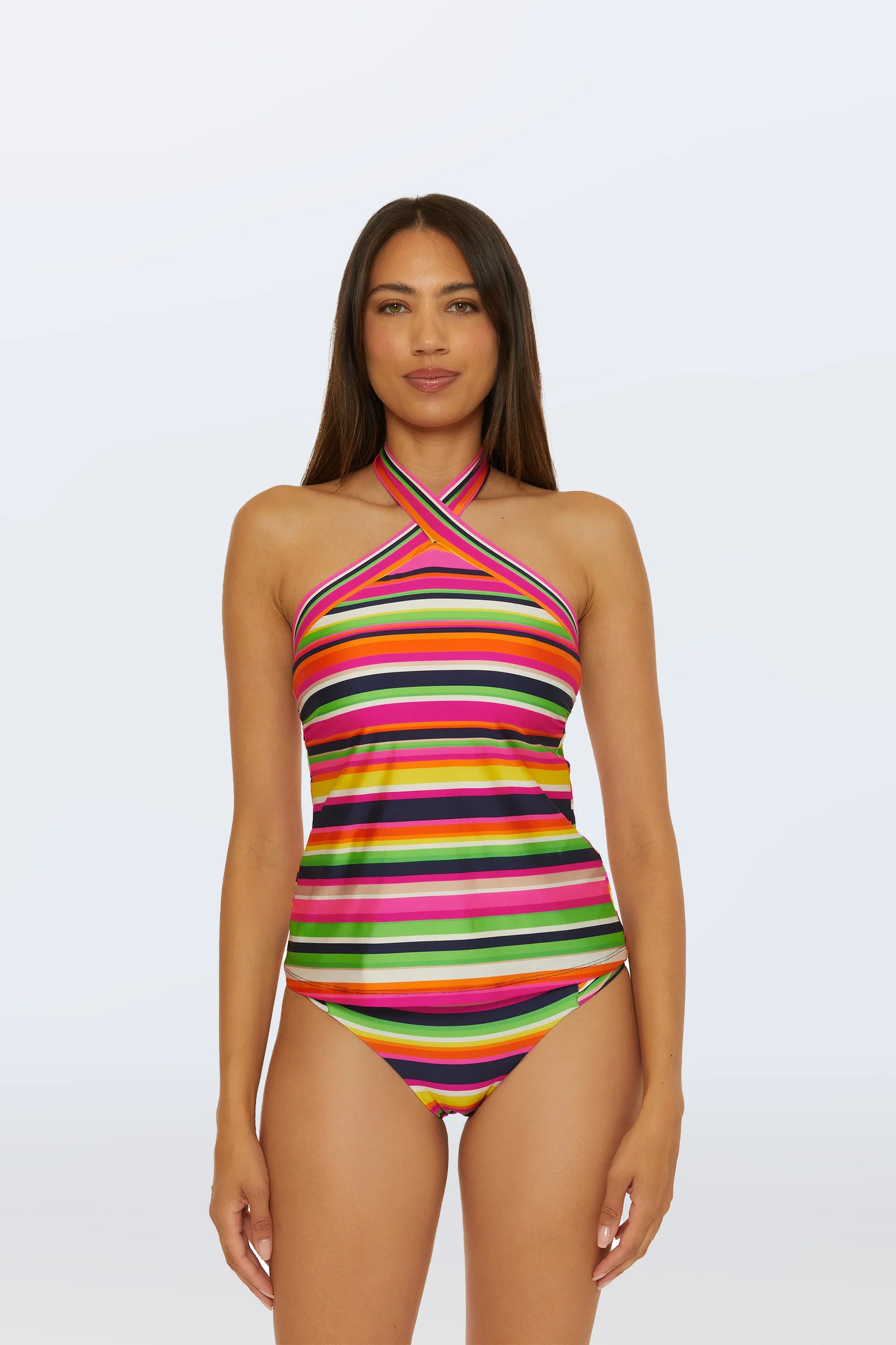 Reversible Tankini Swim Top - Splash Stripe