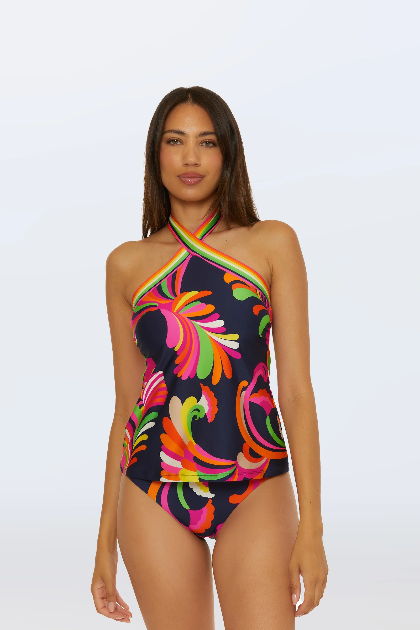 Reversible Tankini Swim Top - Splash Stripe - Image 2