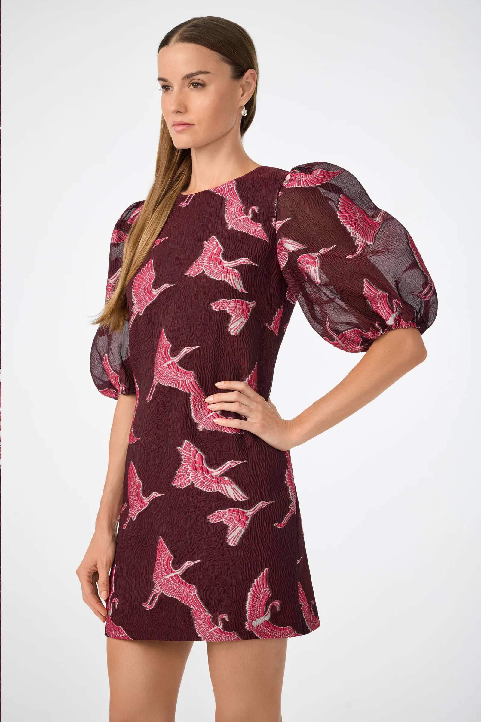 Ringo Short Puff Sleeve Mini Dress - Image 3