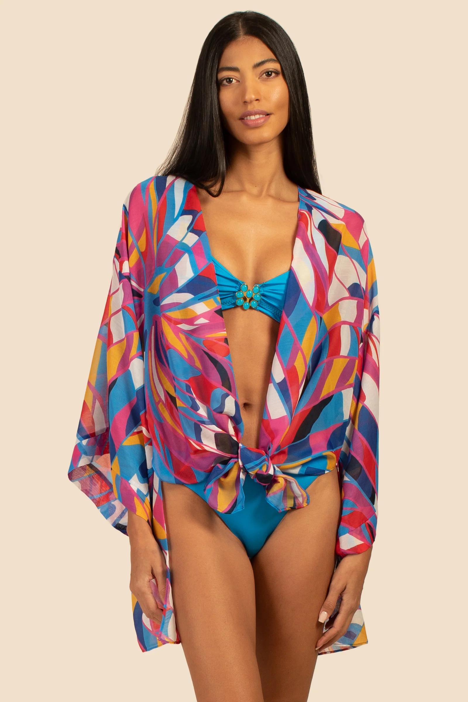 RIO TIE FRONT SHIRT DRESS
