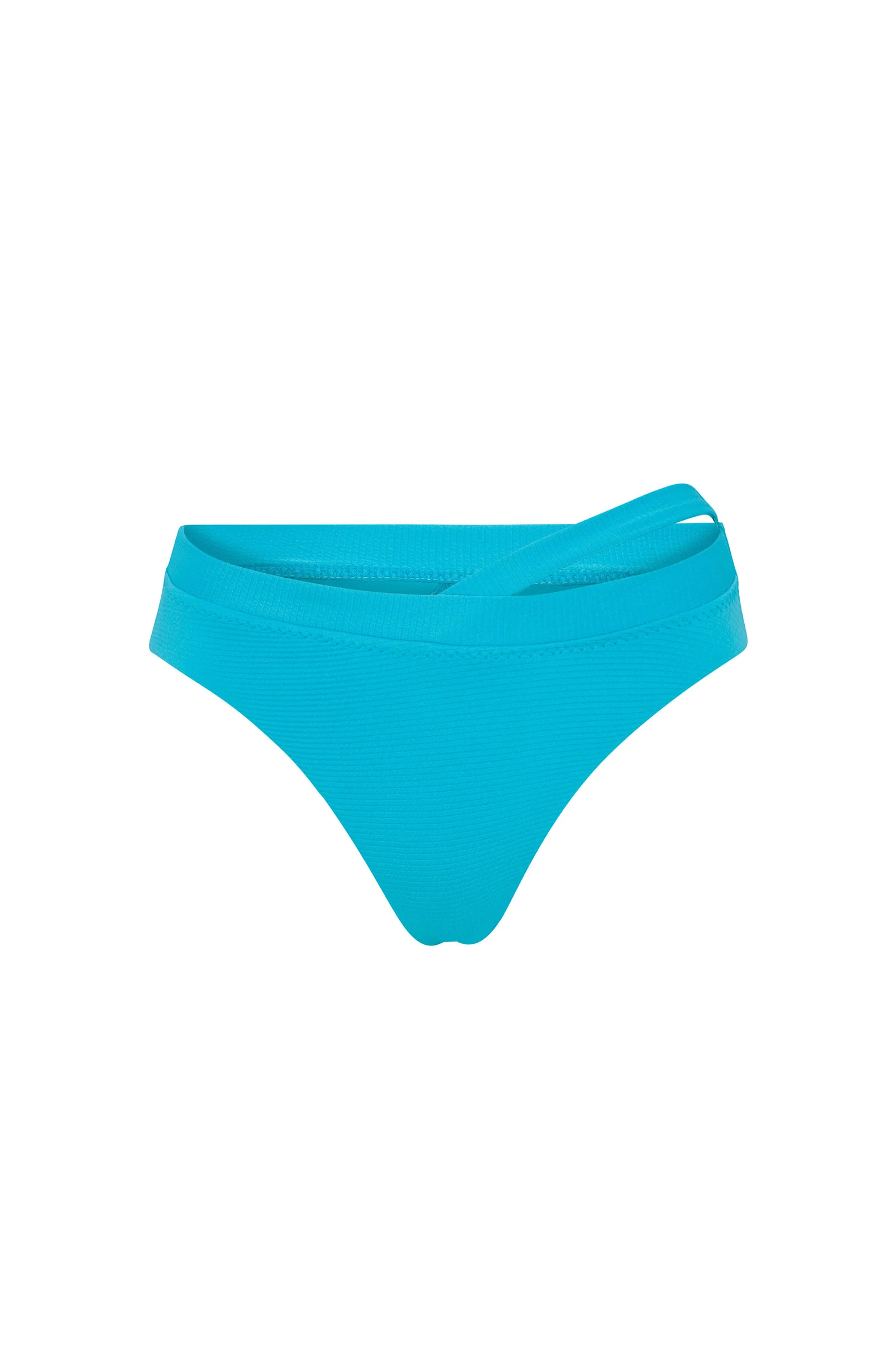 Women's Ripple Rib Cutout High Waist Swim Bottom - Image 3