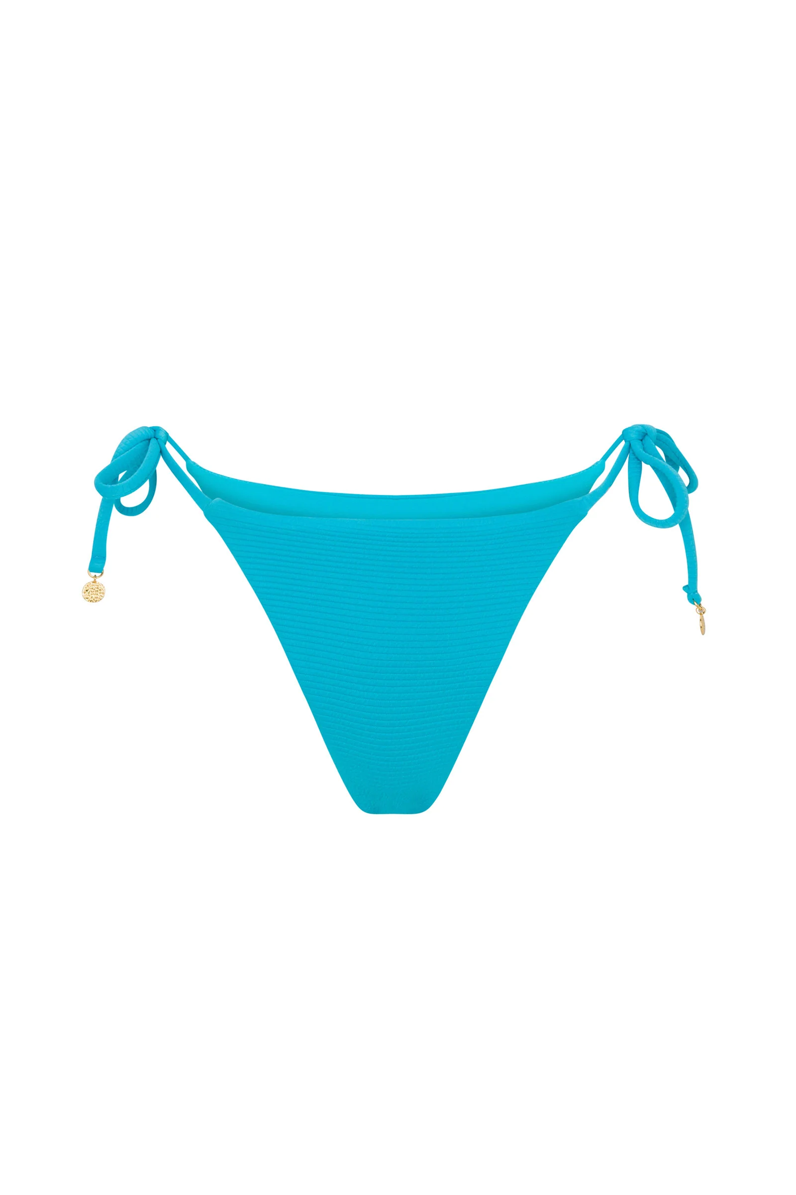 Women's Ripple Rib Low Rise Tie Side Hipster Swim Bottom - Image 3