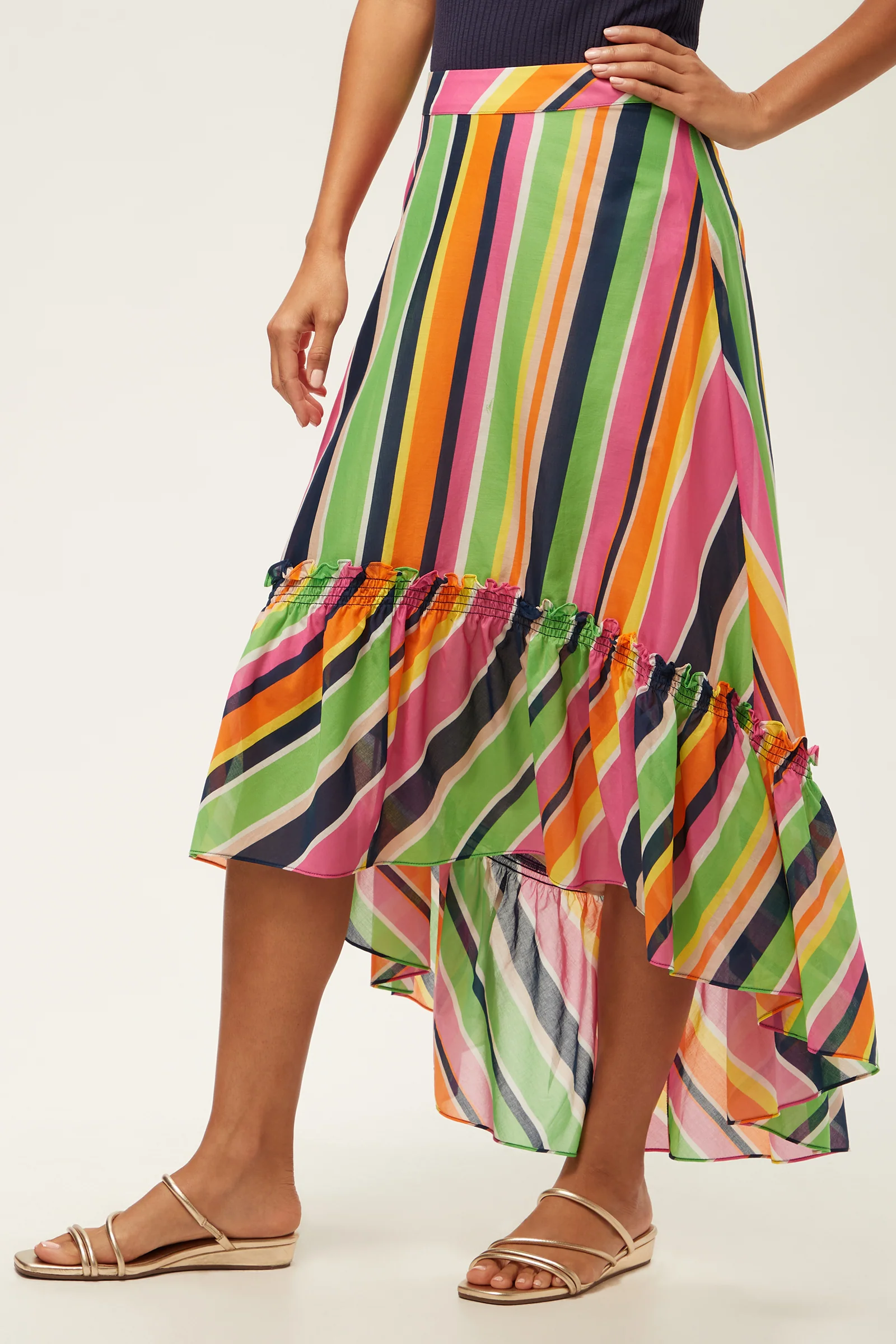 Rosamund 2 High-Low Skirt - Splash Stripe - Image 3