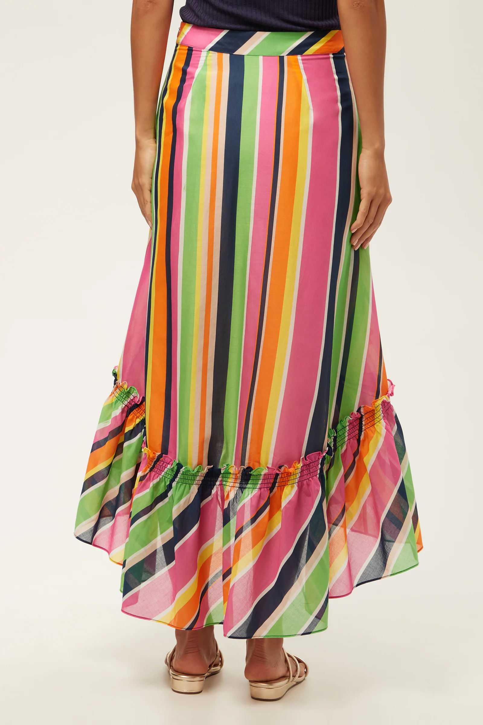 Rosamund 2 High-Low Skirt - Splash Stripe - Image 4