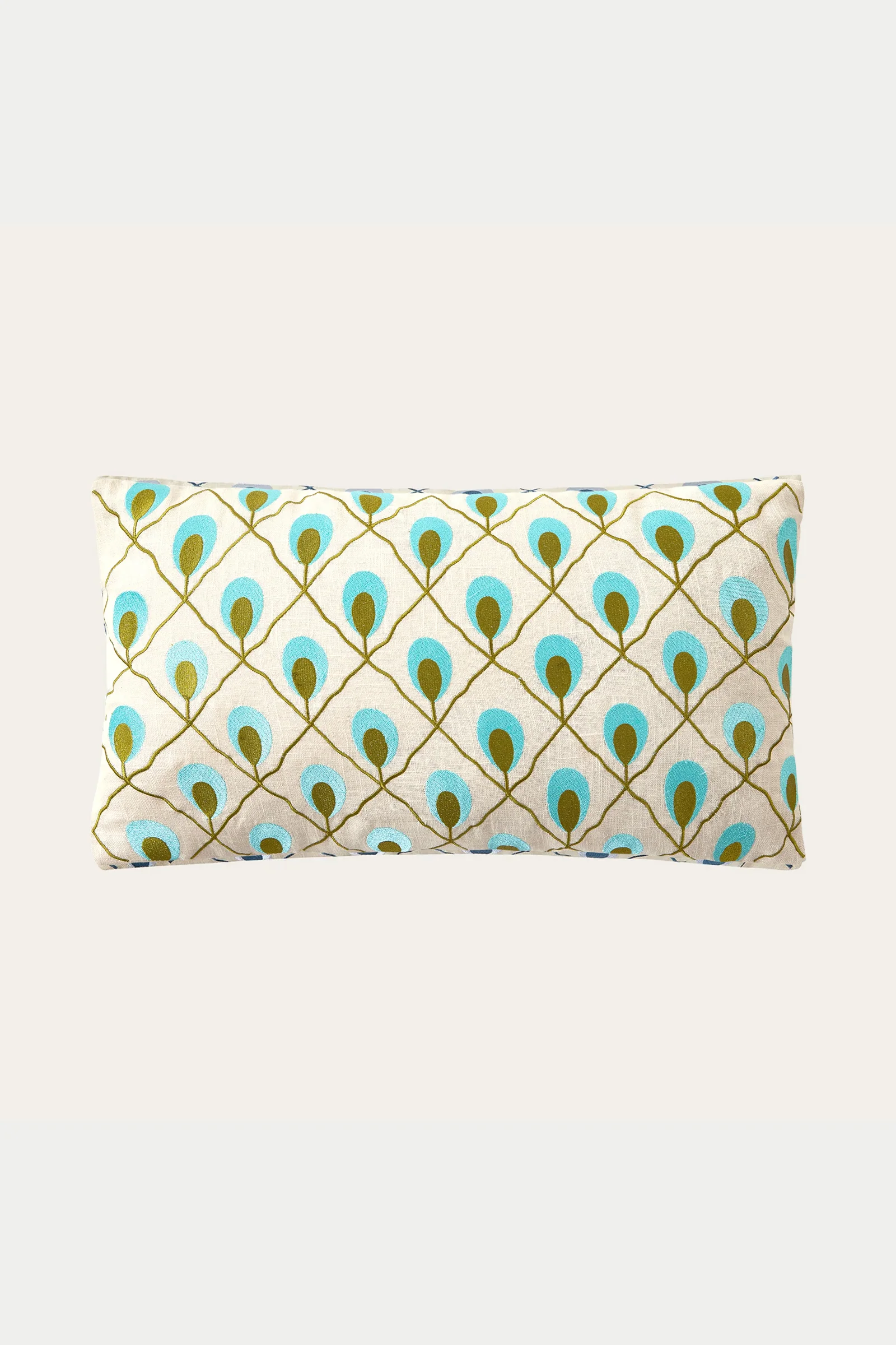 Roseville Embroidered Lumbar Pillow - Image 5