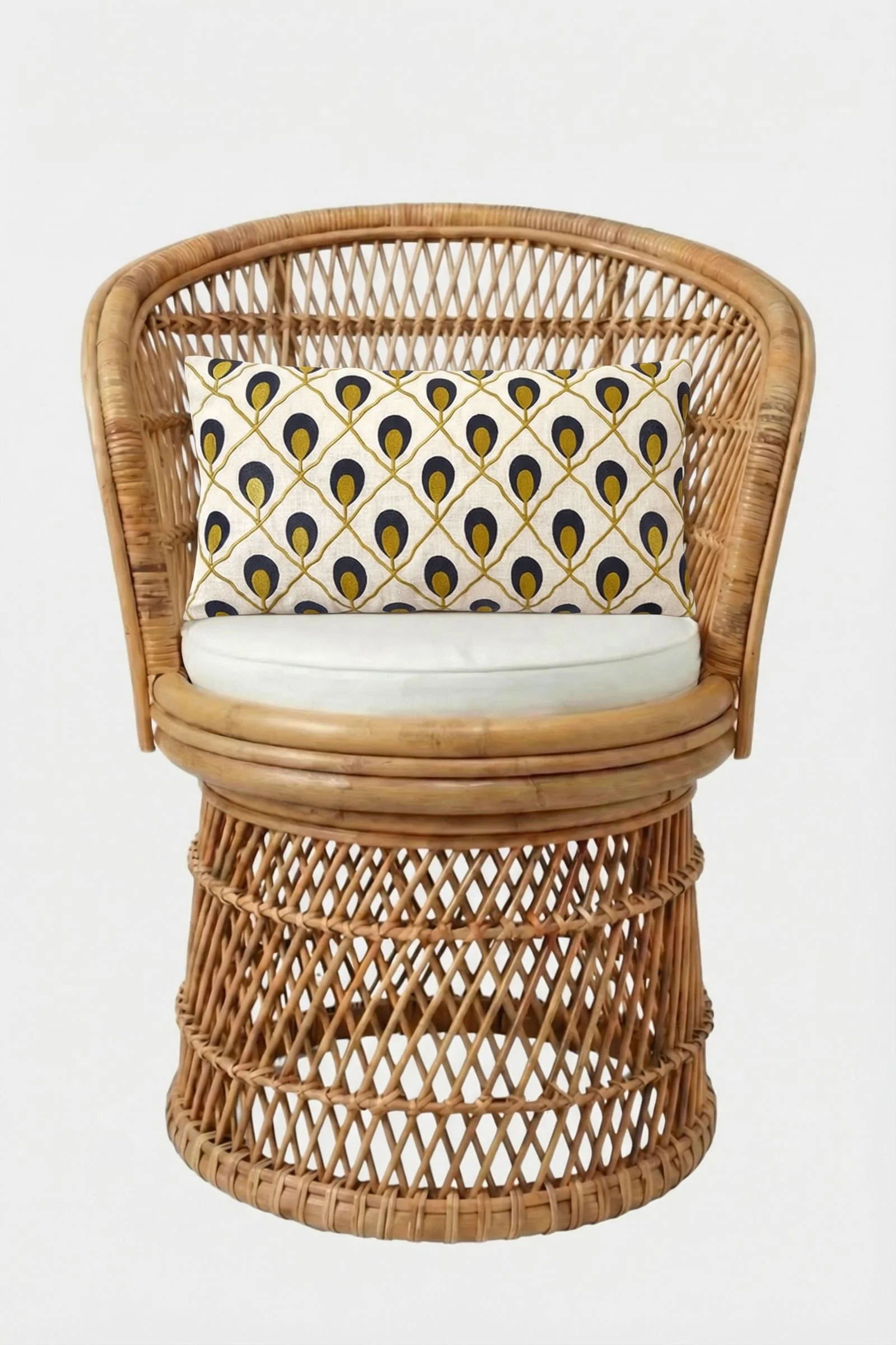 Roseville Embroidered Lumbar Pillow - Image 2