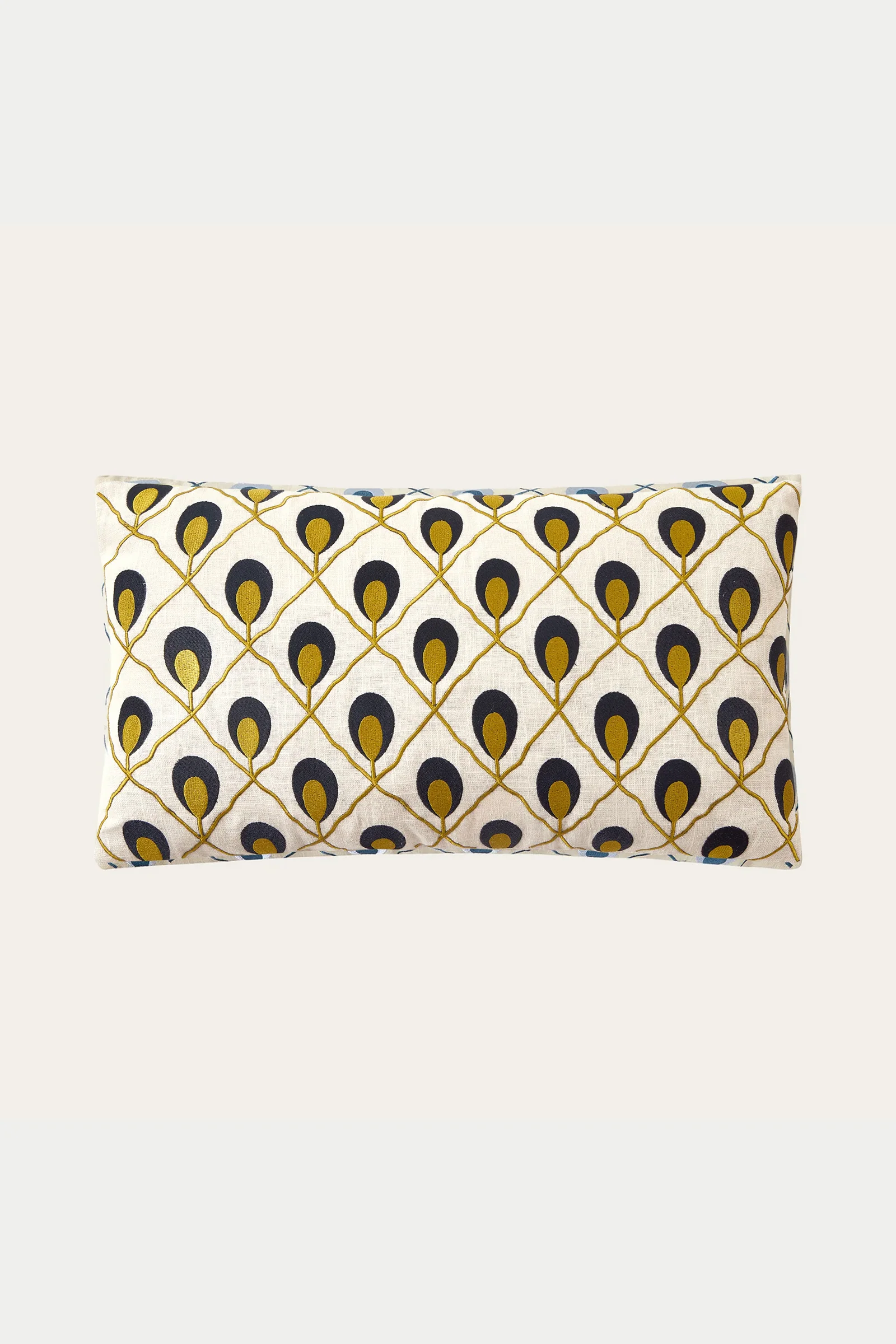 Roseville Embroidered Lumbar Pillow - Image 5
