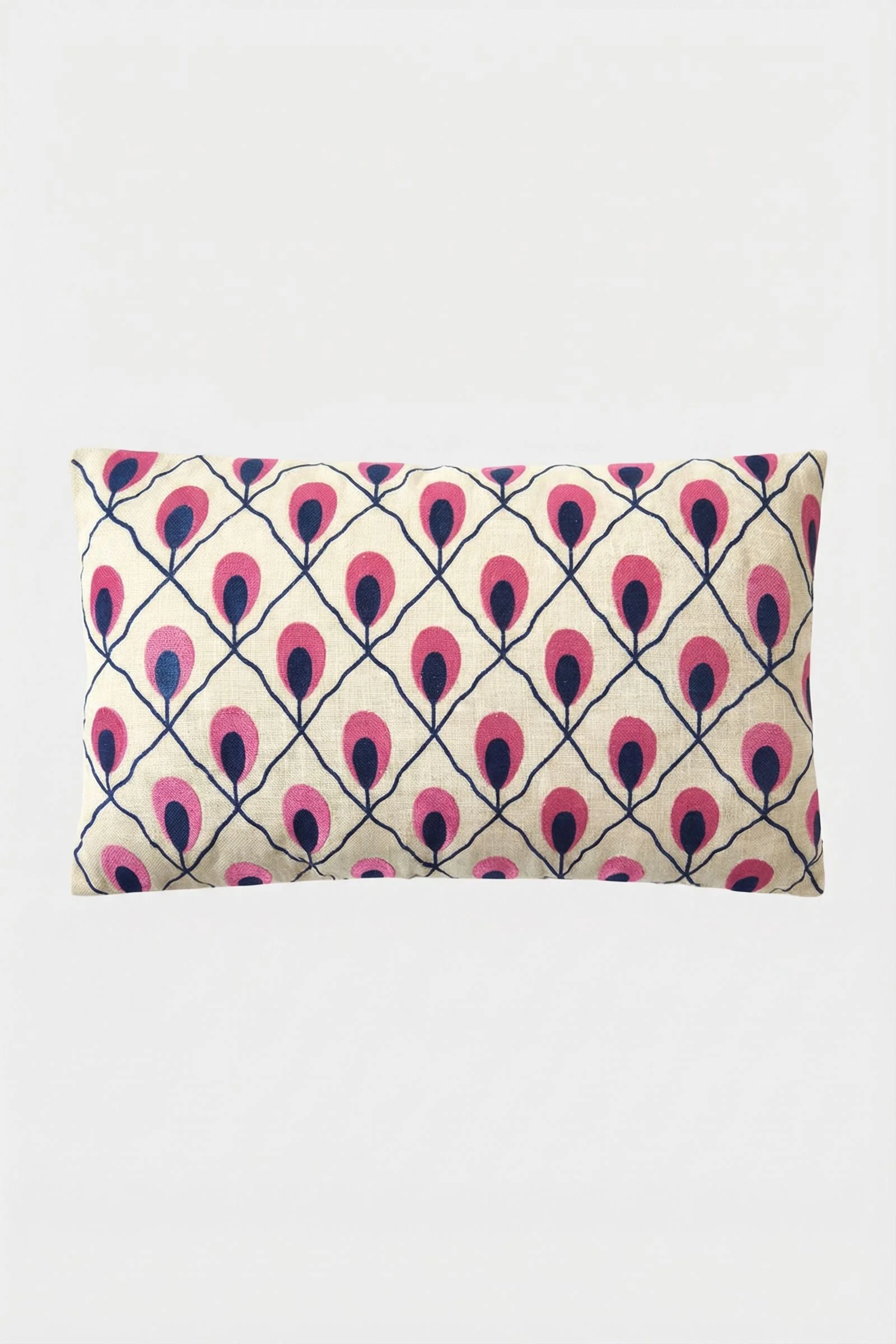 Roseville Embroidered Lumbar Pillow