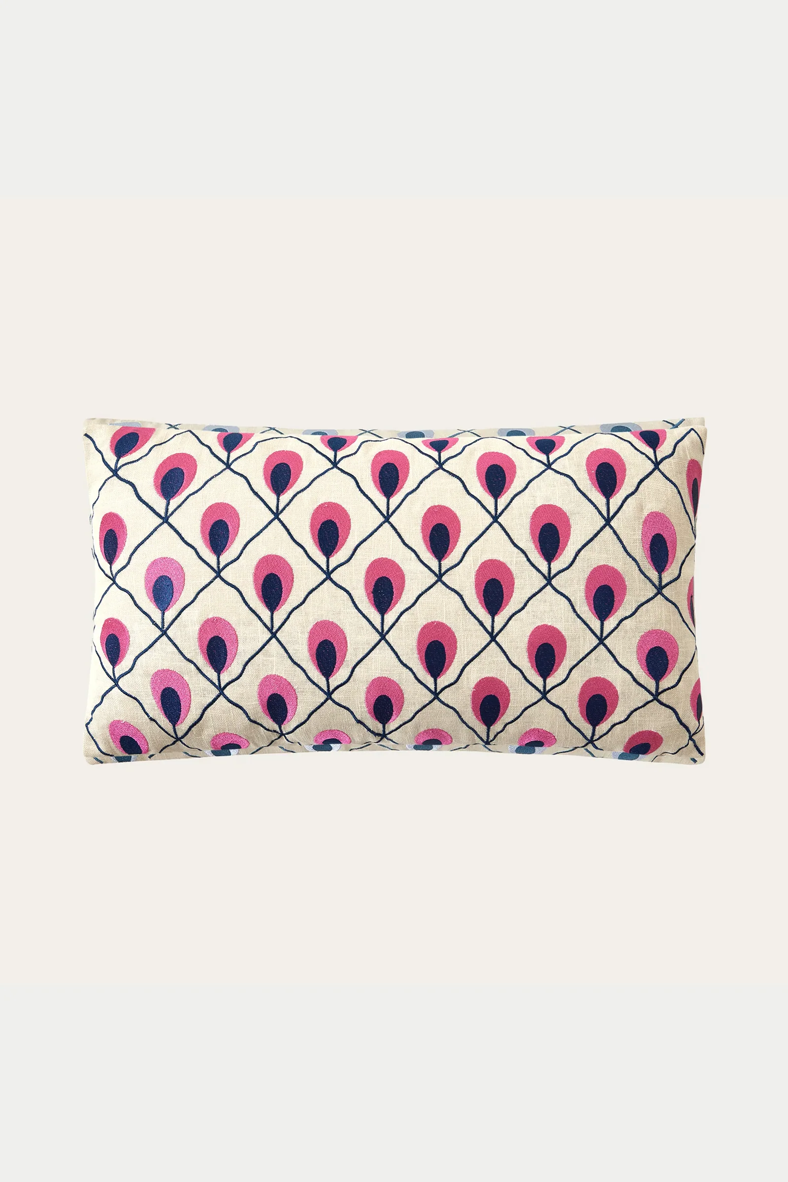 Roseville Embroidered Lumbar Pillow - Image 5