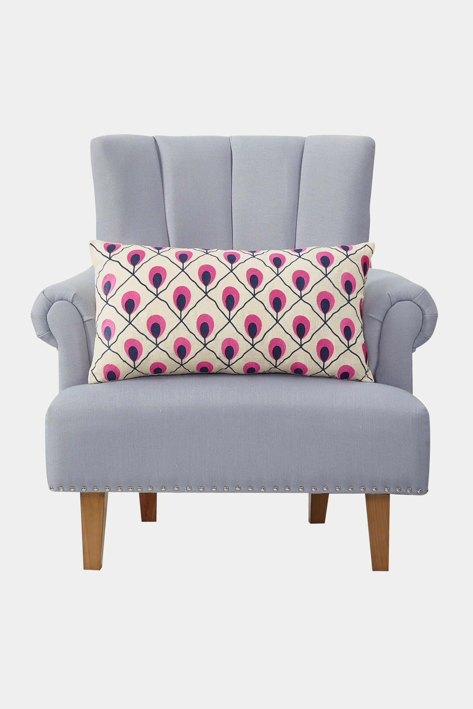 Roseville Embroidered Lumbar Pillow - Image 6