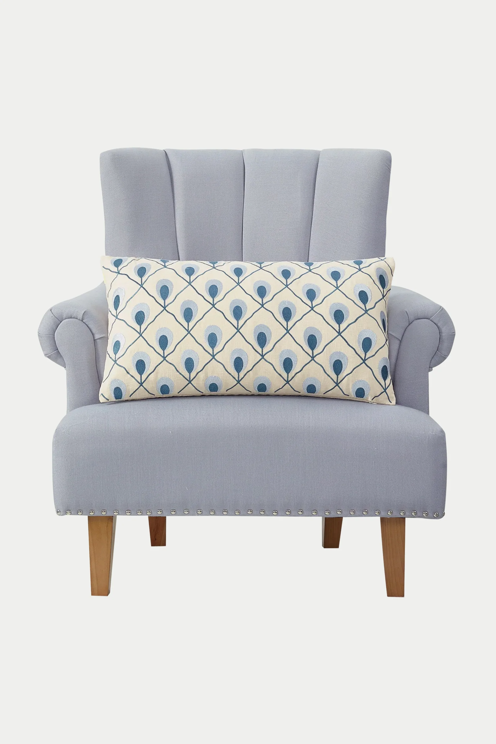 Roseville Embroidered Lumbar Pillow - Image 6