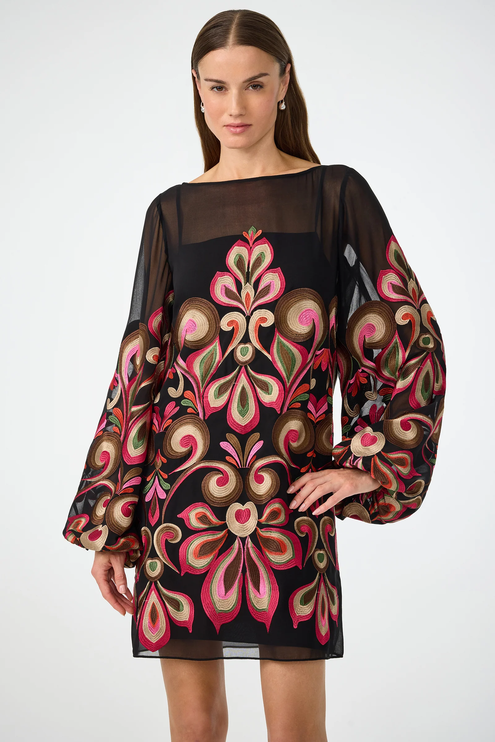 Salim Embroidered Mini Dress - Image 2