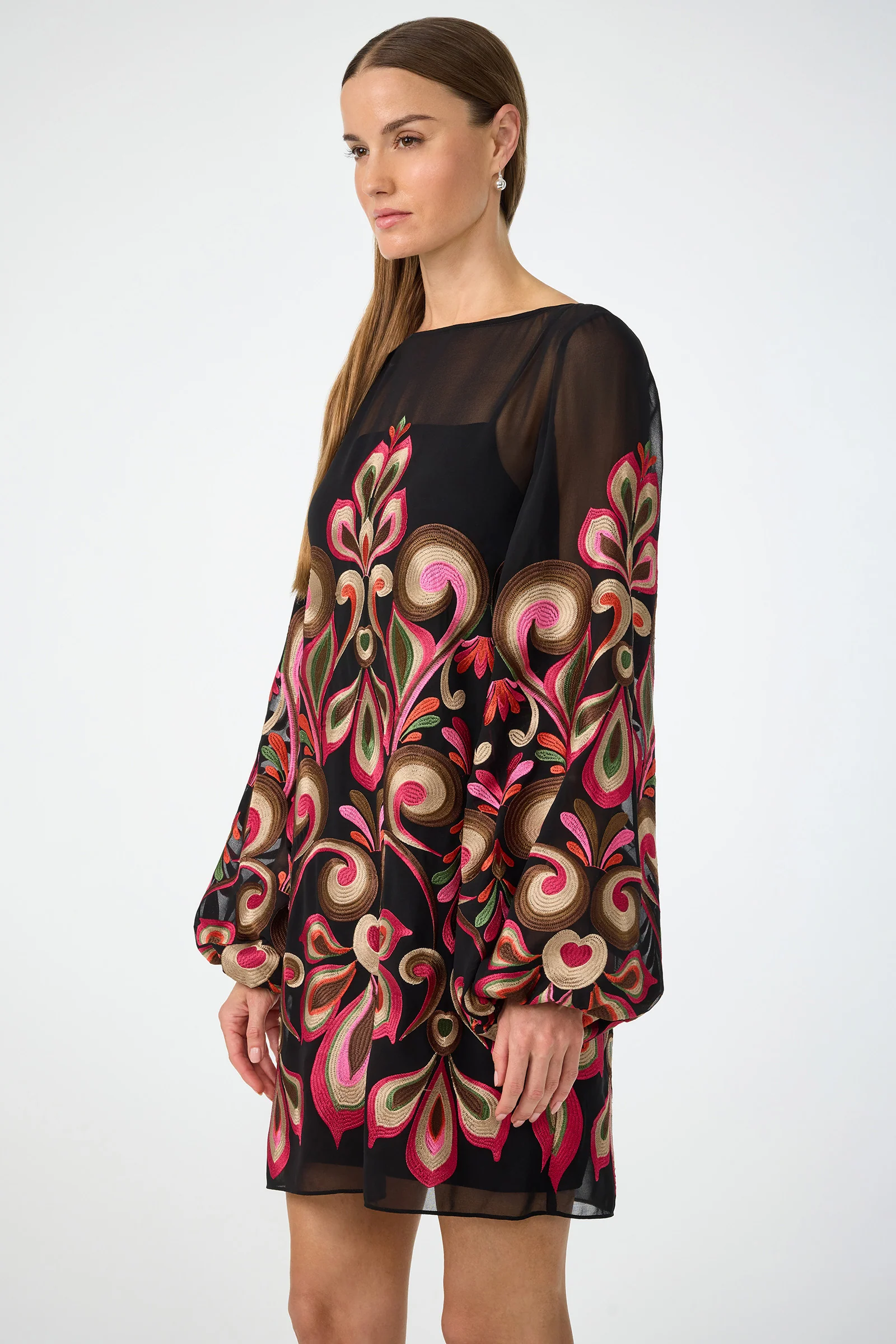 Salim Embroidered Mini Dress - Image 3