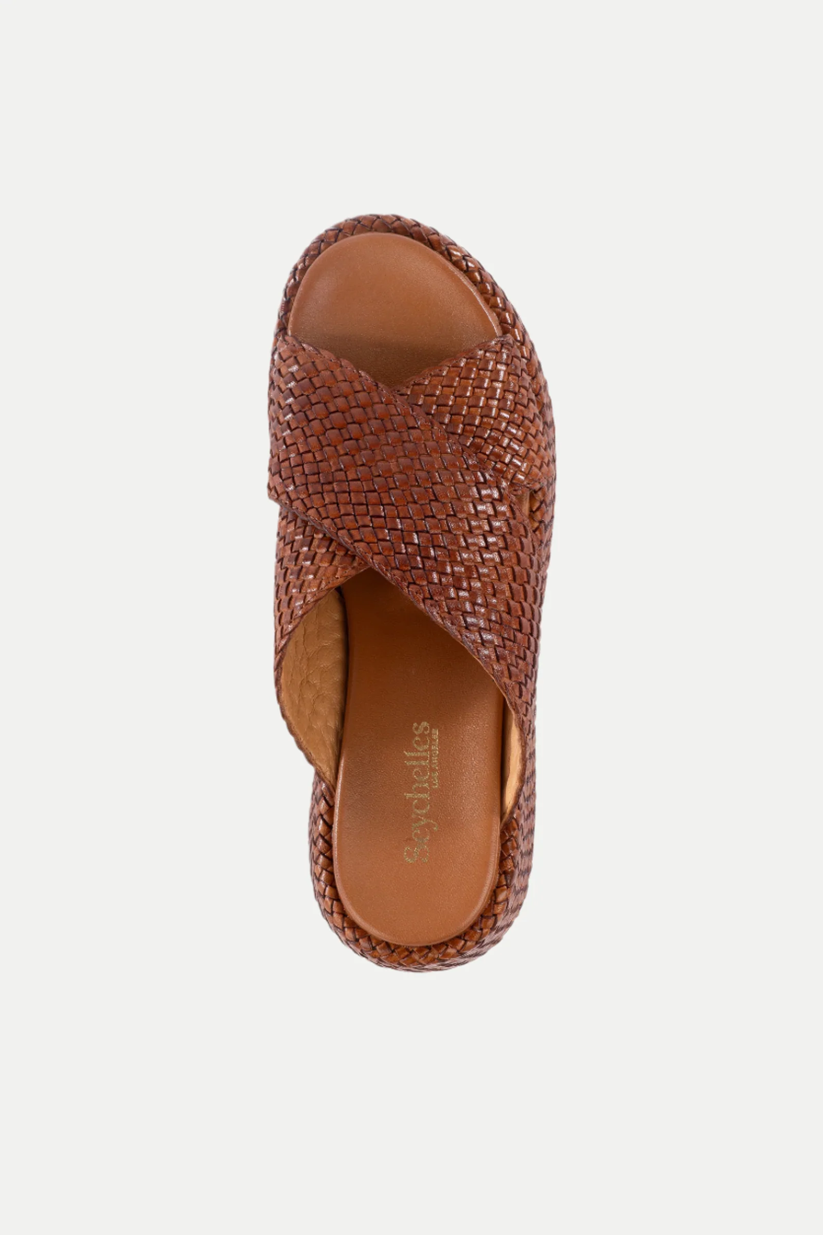 Key West Woven Leather Platform Slide Sandals - Image 4