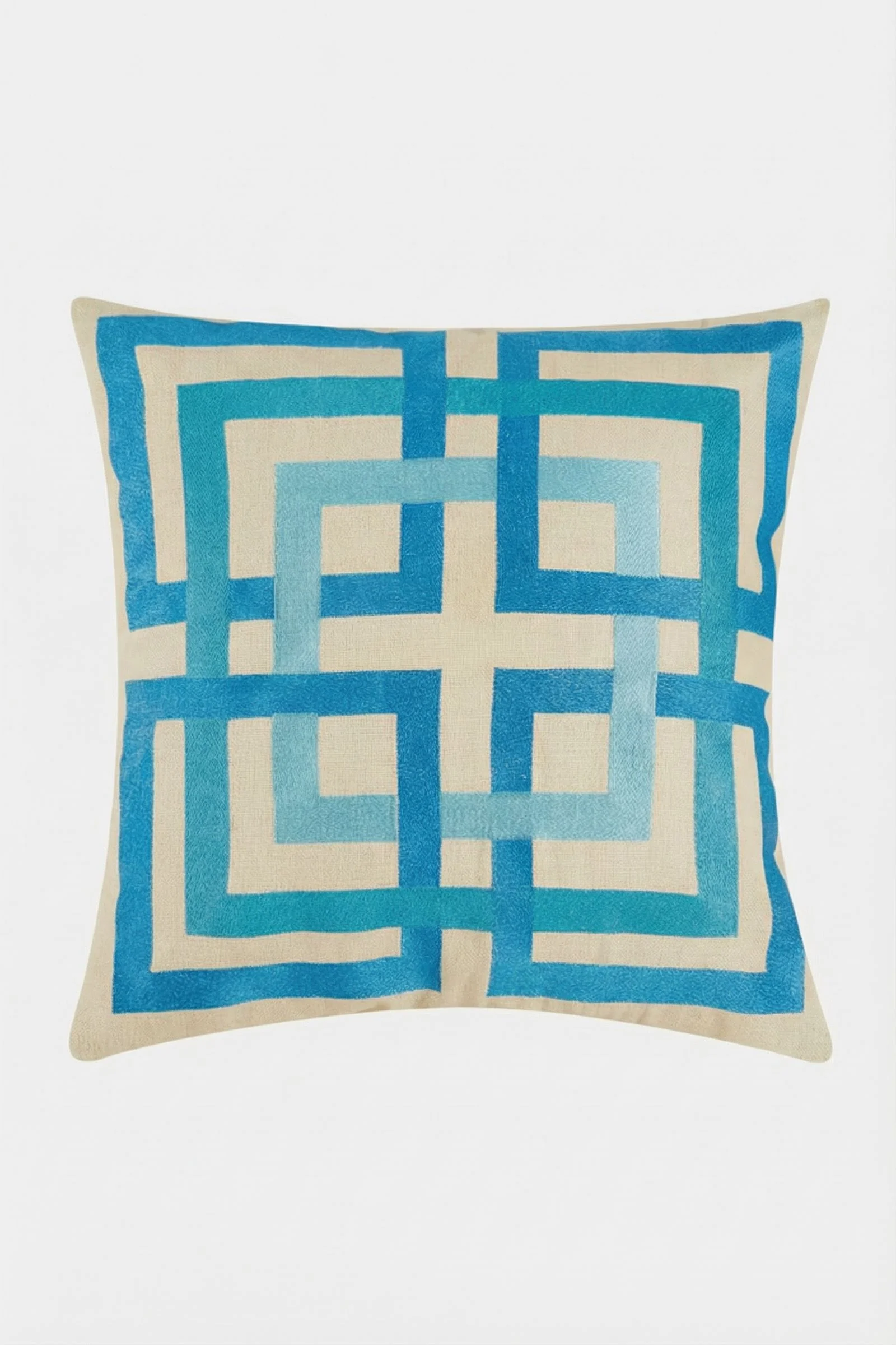 Shanghai Links Embroidered Square Pillow