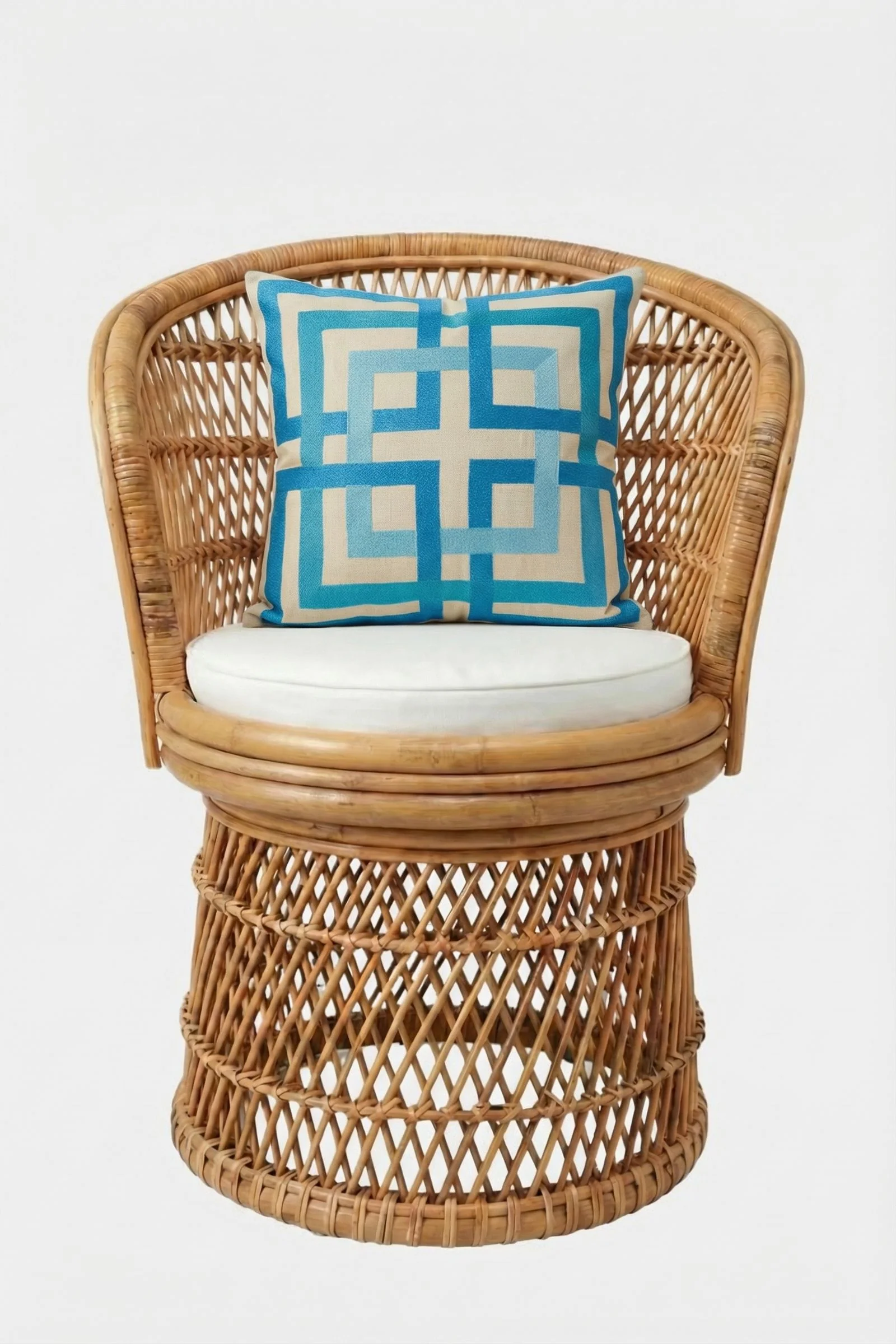 Shanghai Links Embroidered Square Pillow - Image 2