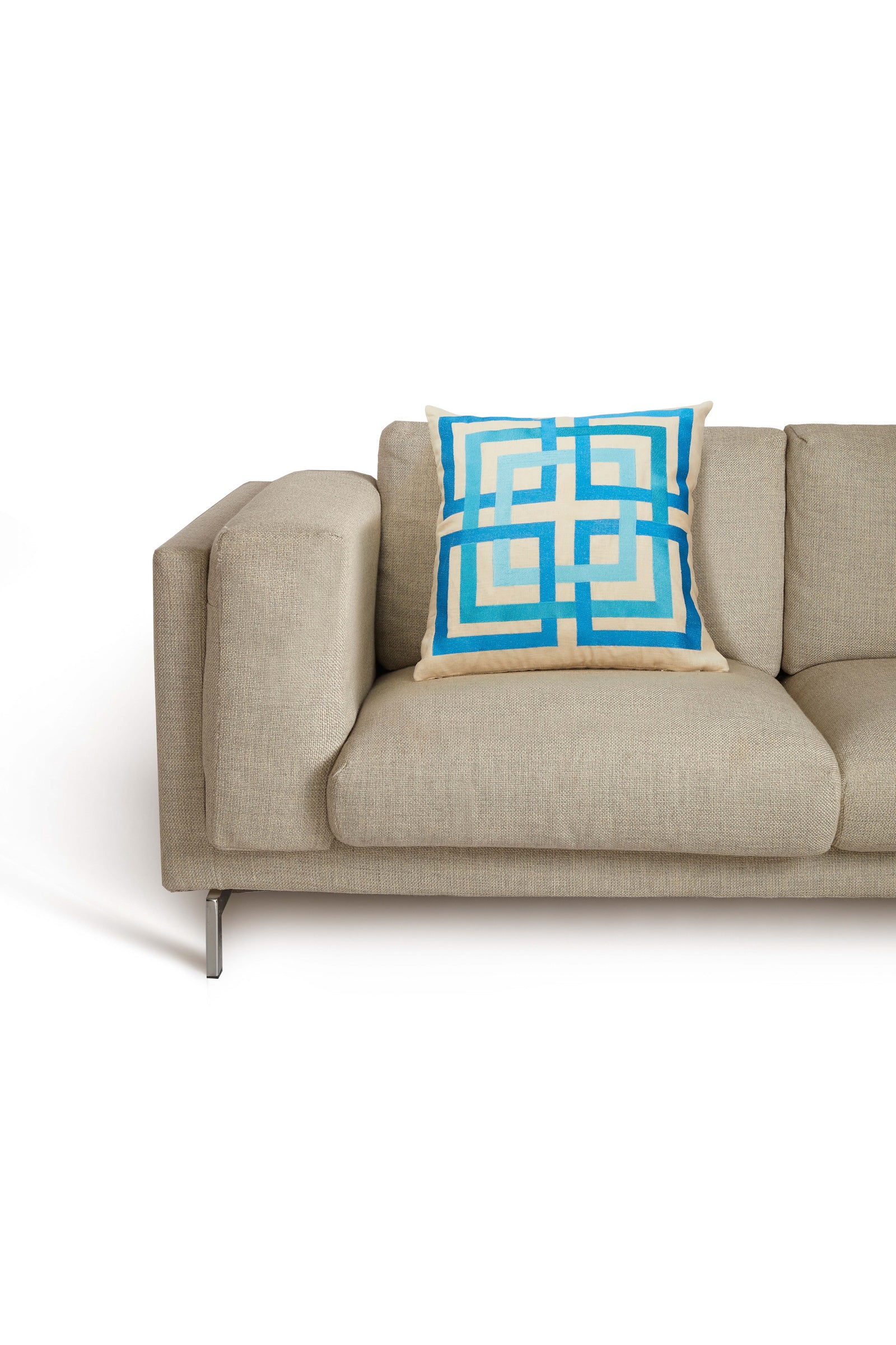 Shanghai Links Embroidered Square Pillow - Image 6