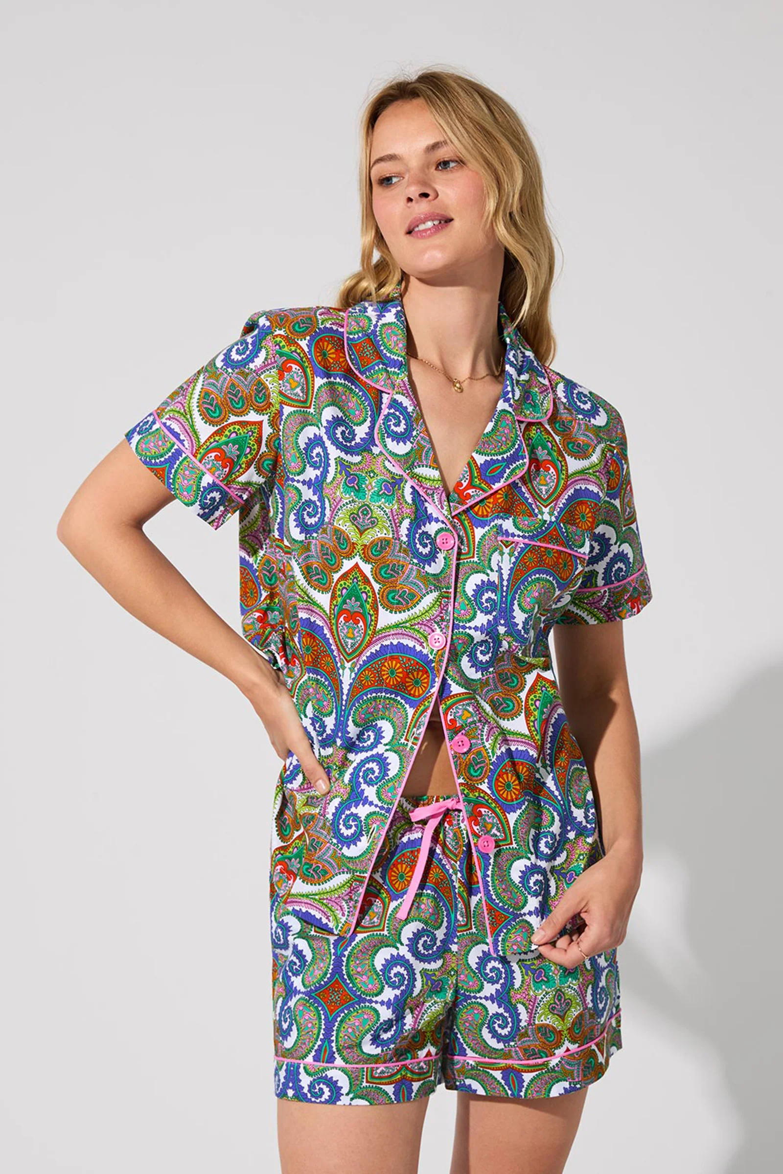 Shorty PJ Set - Paisley - Image 2