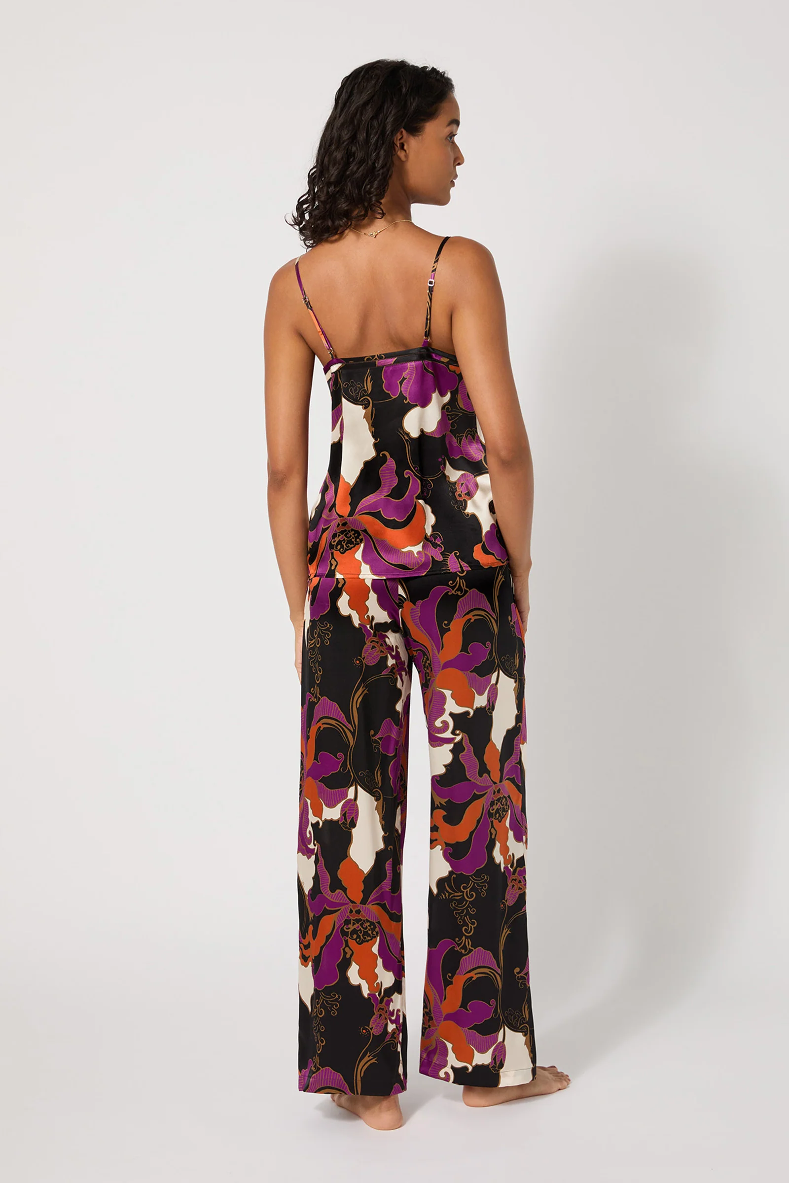 Silk Cami PJ Set - Fall Floral - Image 3