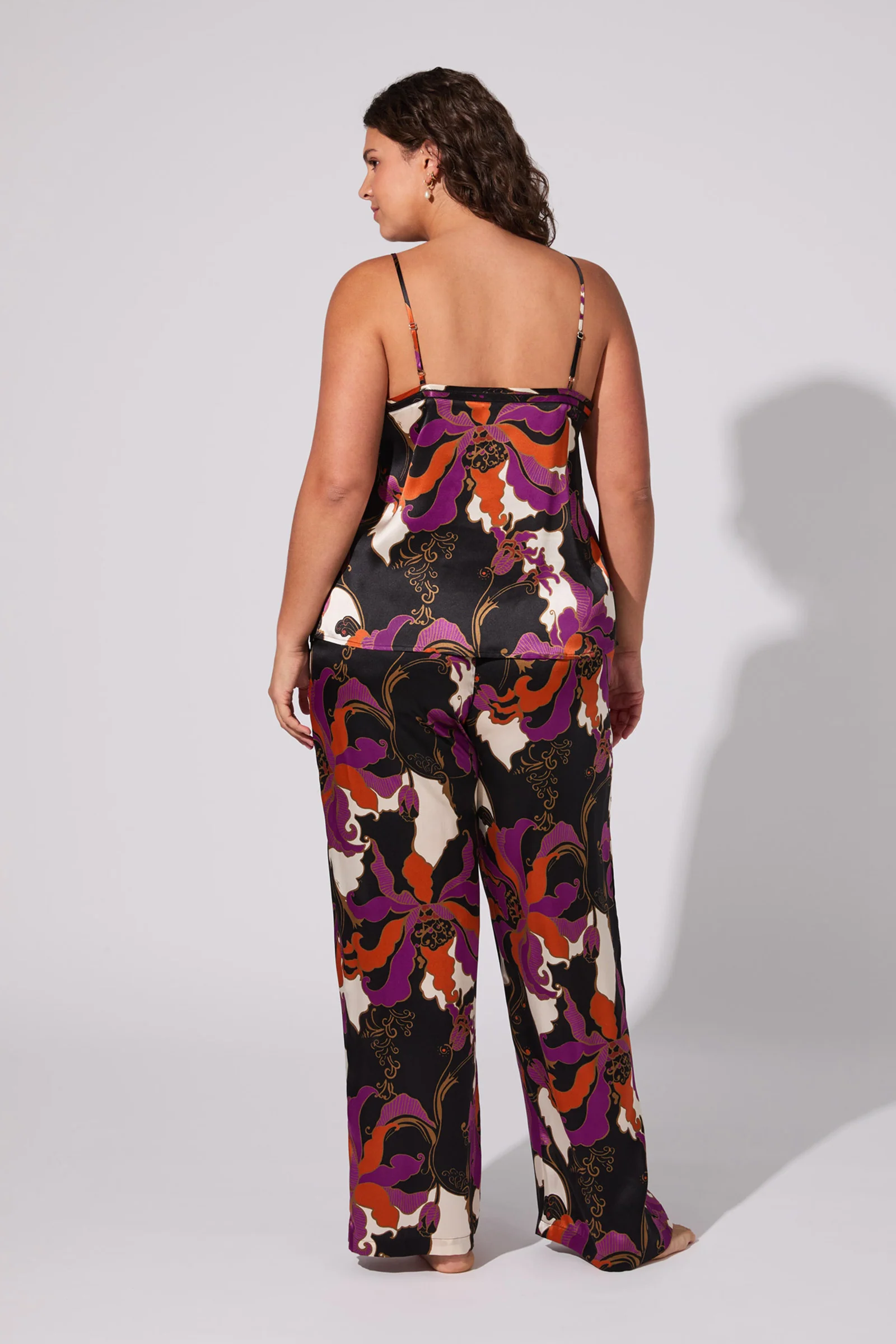 Silk Cami PJ Set - Fall Floral - Image 5