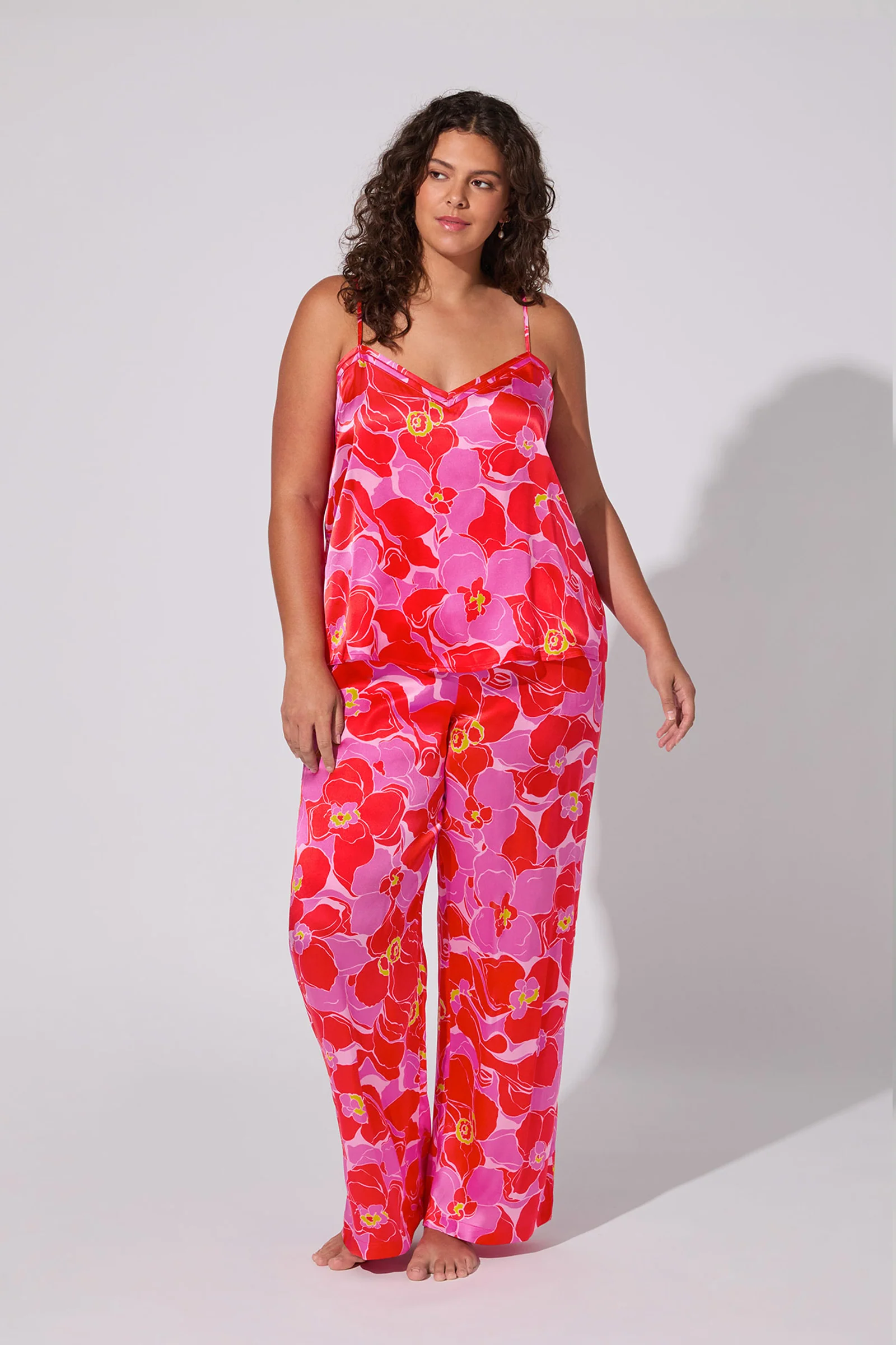 Silk Cami PJ Set - Winter Orchids - Image 4