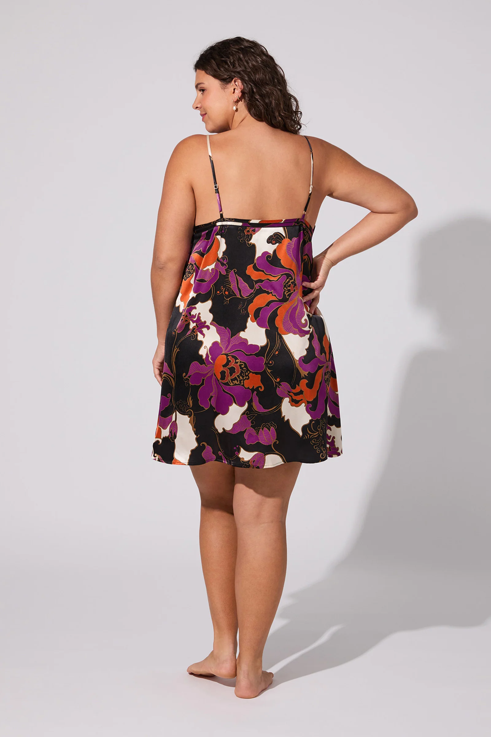 Silk Chemise Nightgown - Fall Floral - Image 5