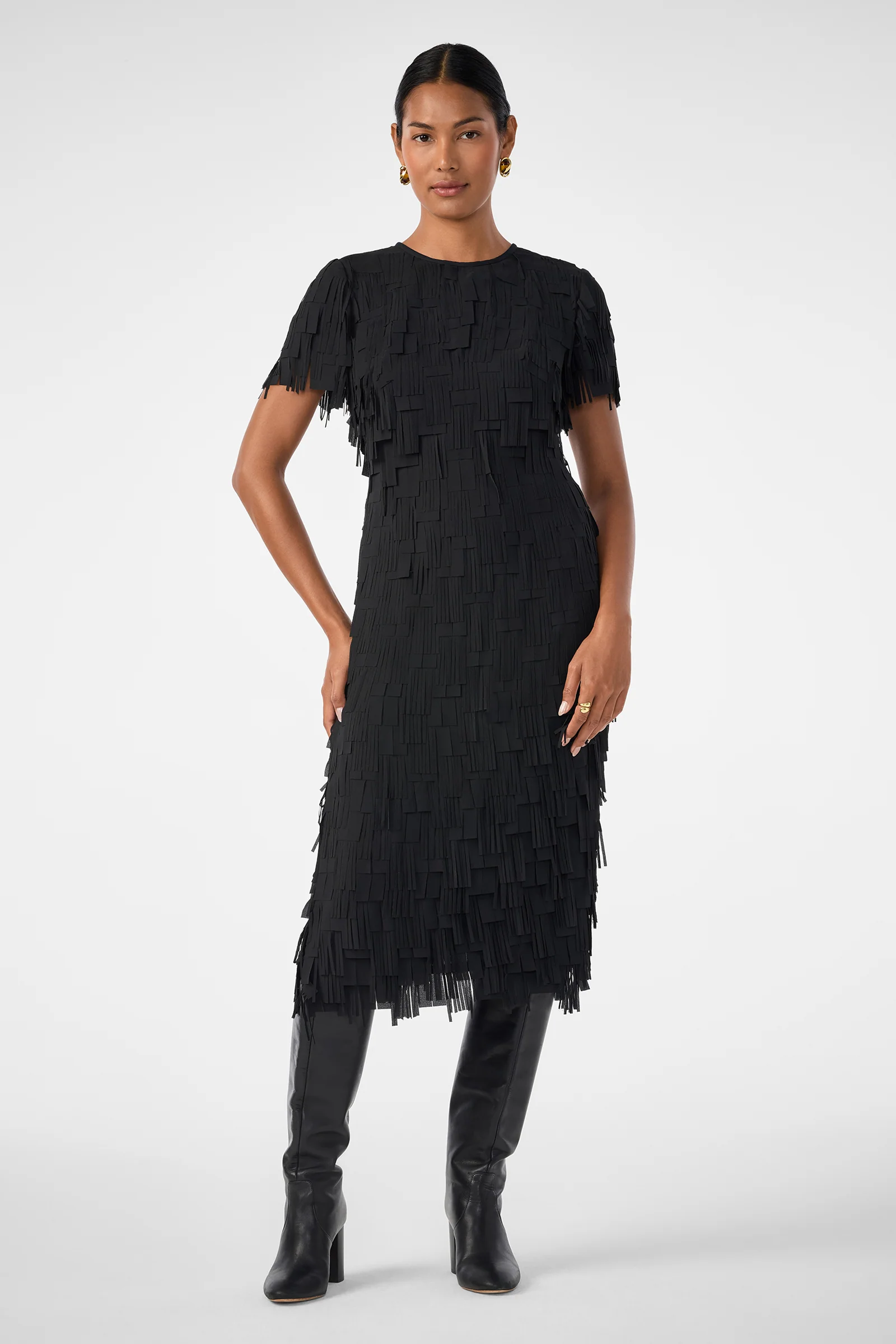 Silkoak Flutter Midi Dress