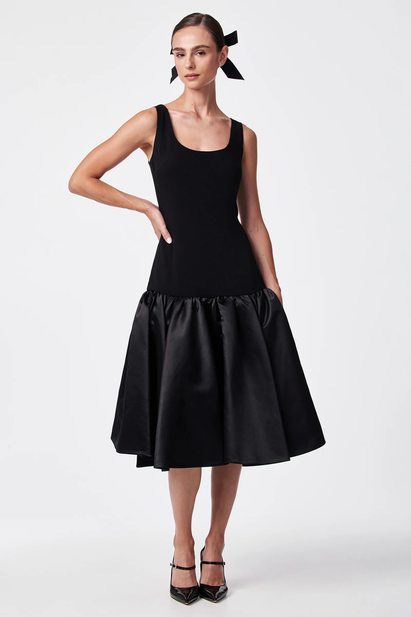 Sina Drop Waist Midi Dress