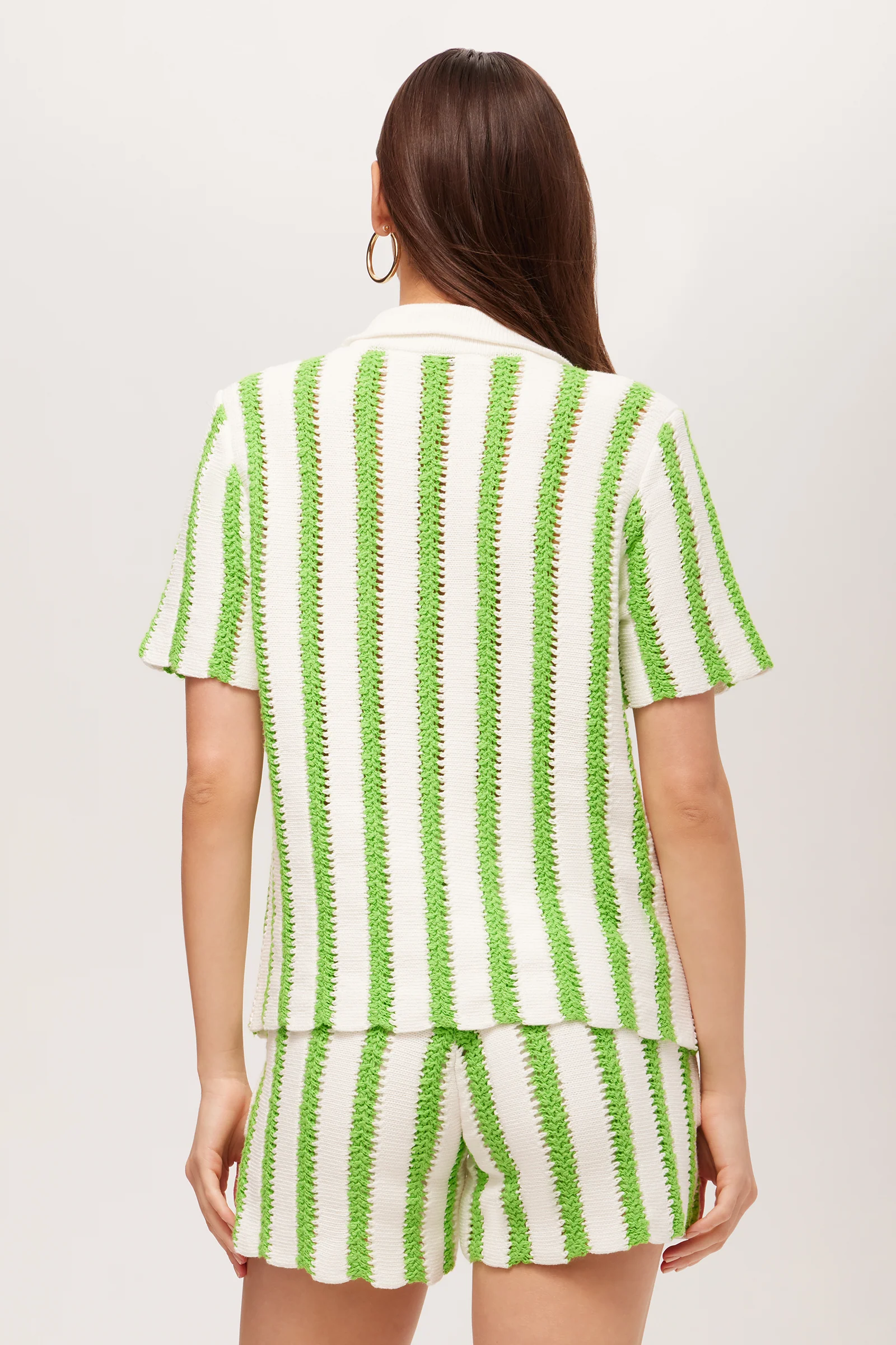 Sloane Short-Sleeve Striped Button-Up Shirt - Image 3