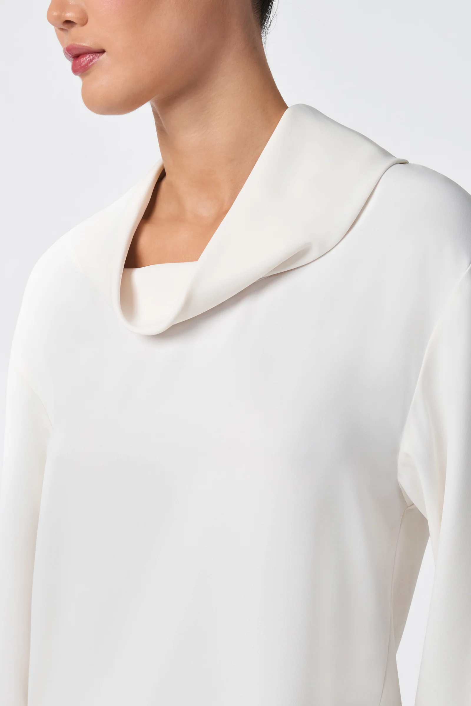 Staged Folded Collar Top - Image 10
