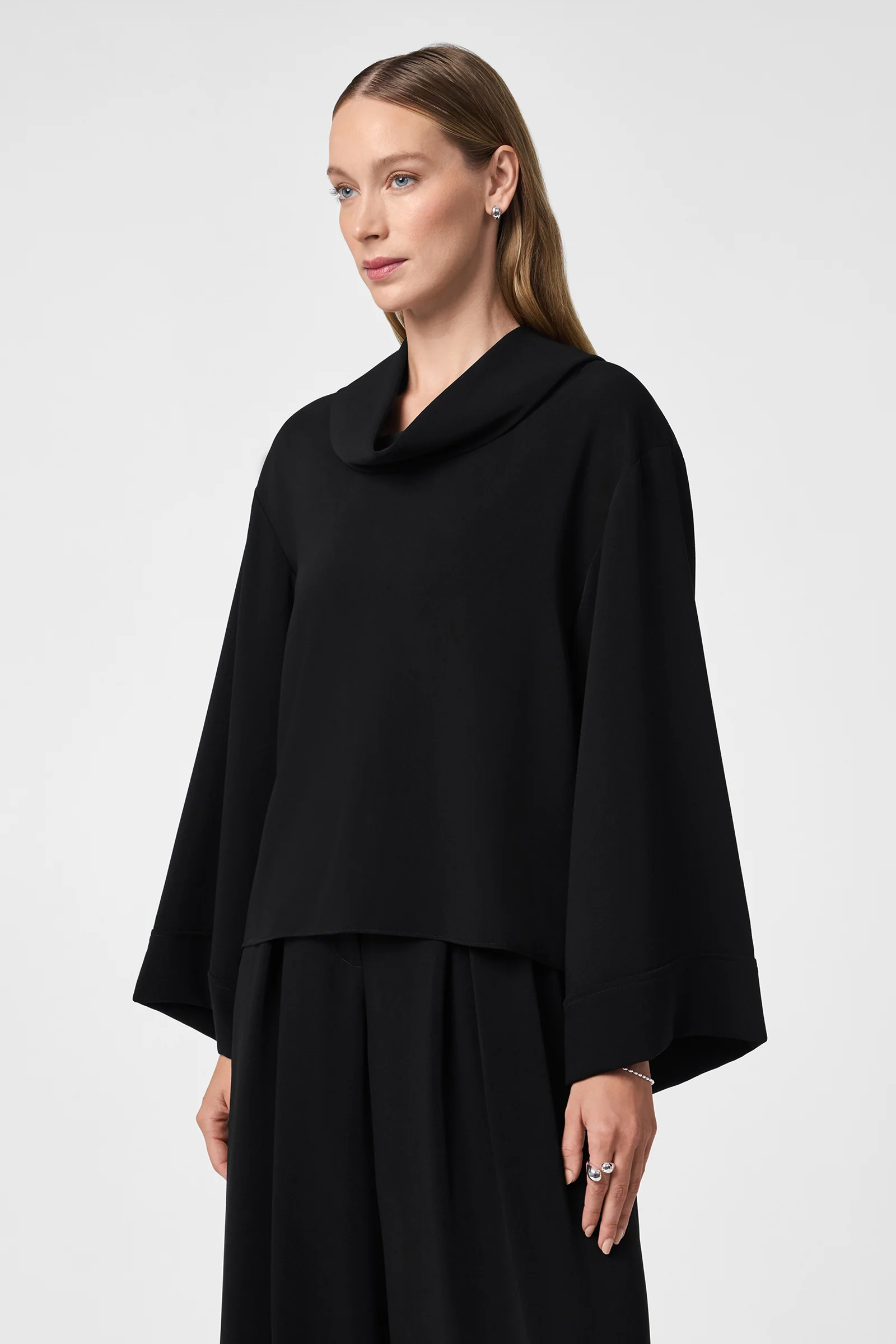 Staged Folded Collar Top - Image 3