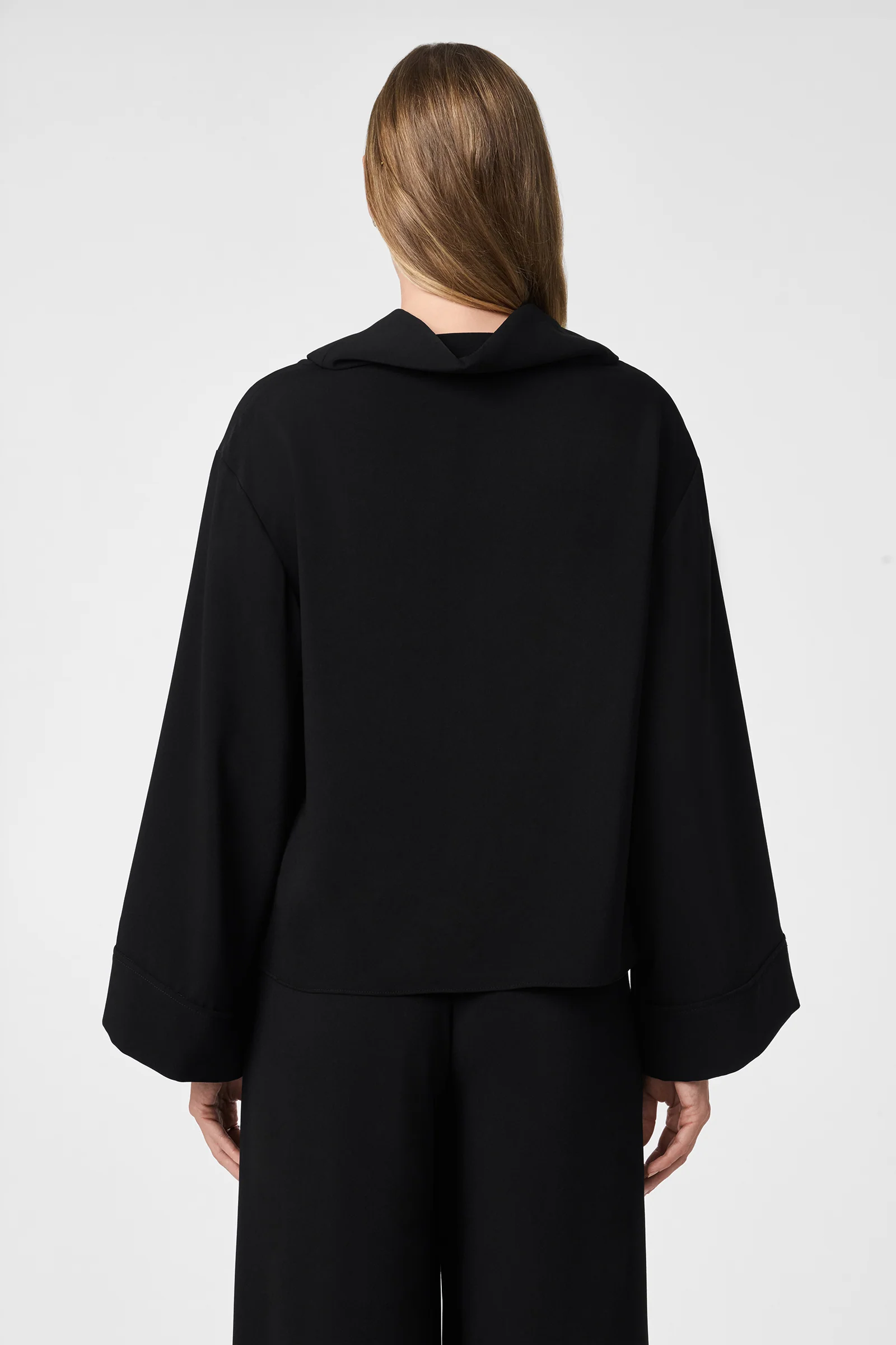 Staged Folded Collar Top - Image 4