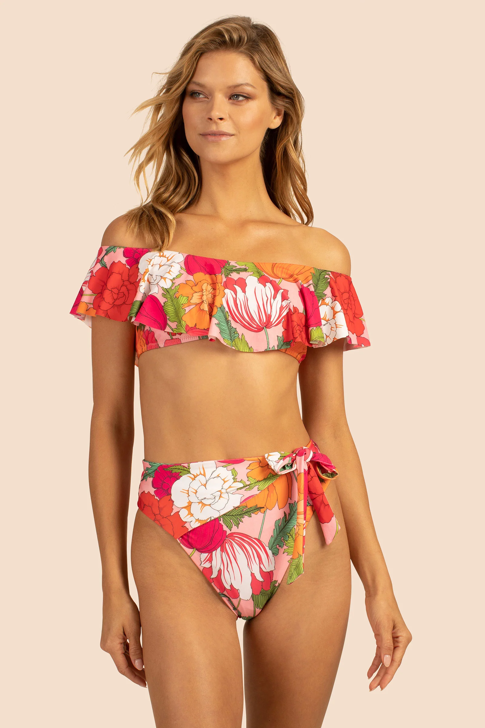 Sunny Bloom Off The Shoulder Bandeau Top