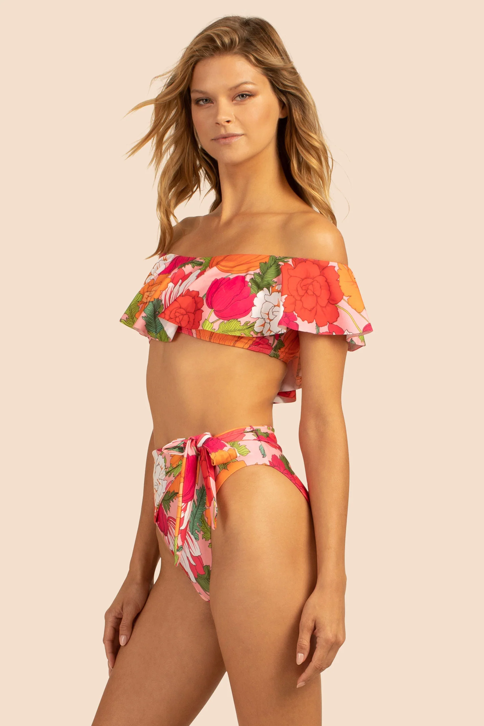 Sunny Bloom Off The Shoulder Bandeau Top - Image 3