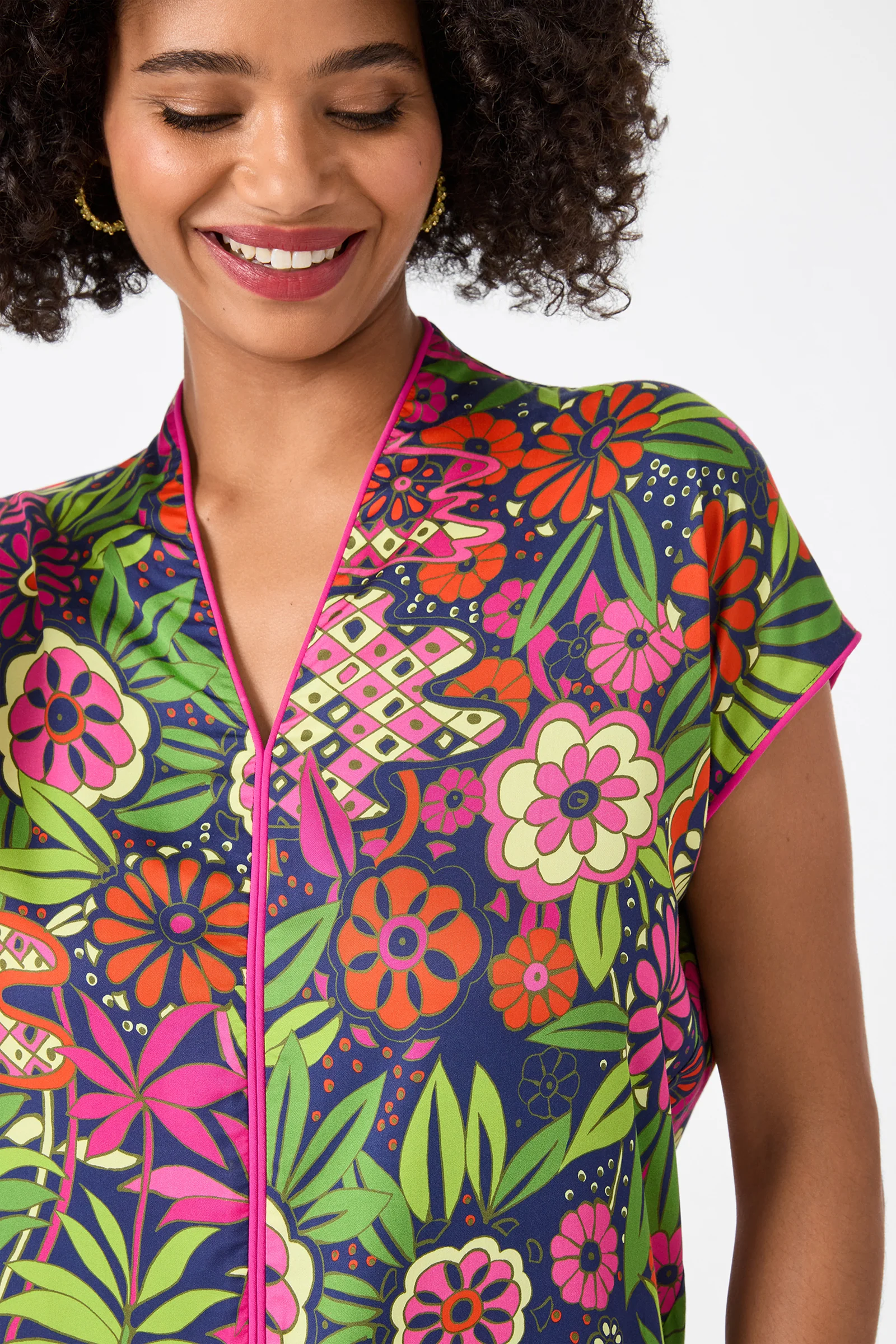 Tarashi Short-Sleeve Mini Dress - Fumi Floral - Image 5