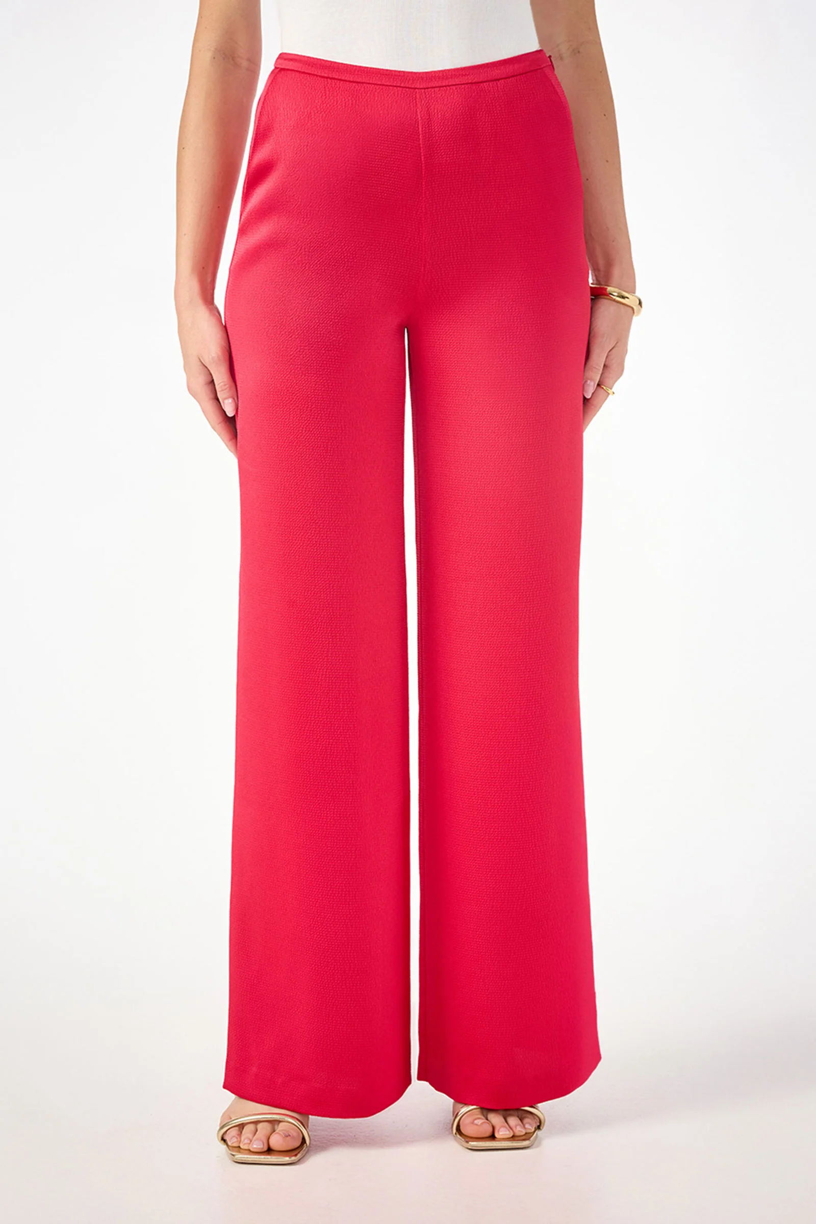 Tavia Wide-Leg Pant - Hammered Satin