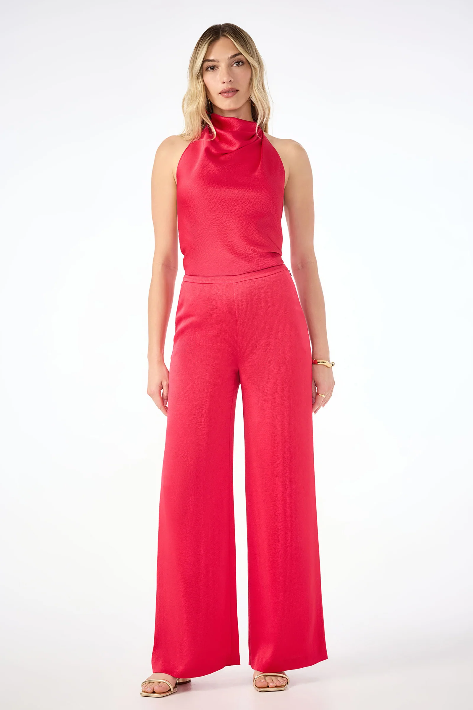 Tavia Wide-Leg Pant - Hammered Satin - Image 2