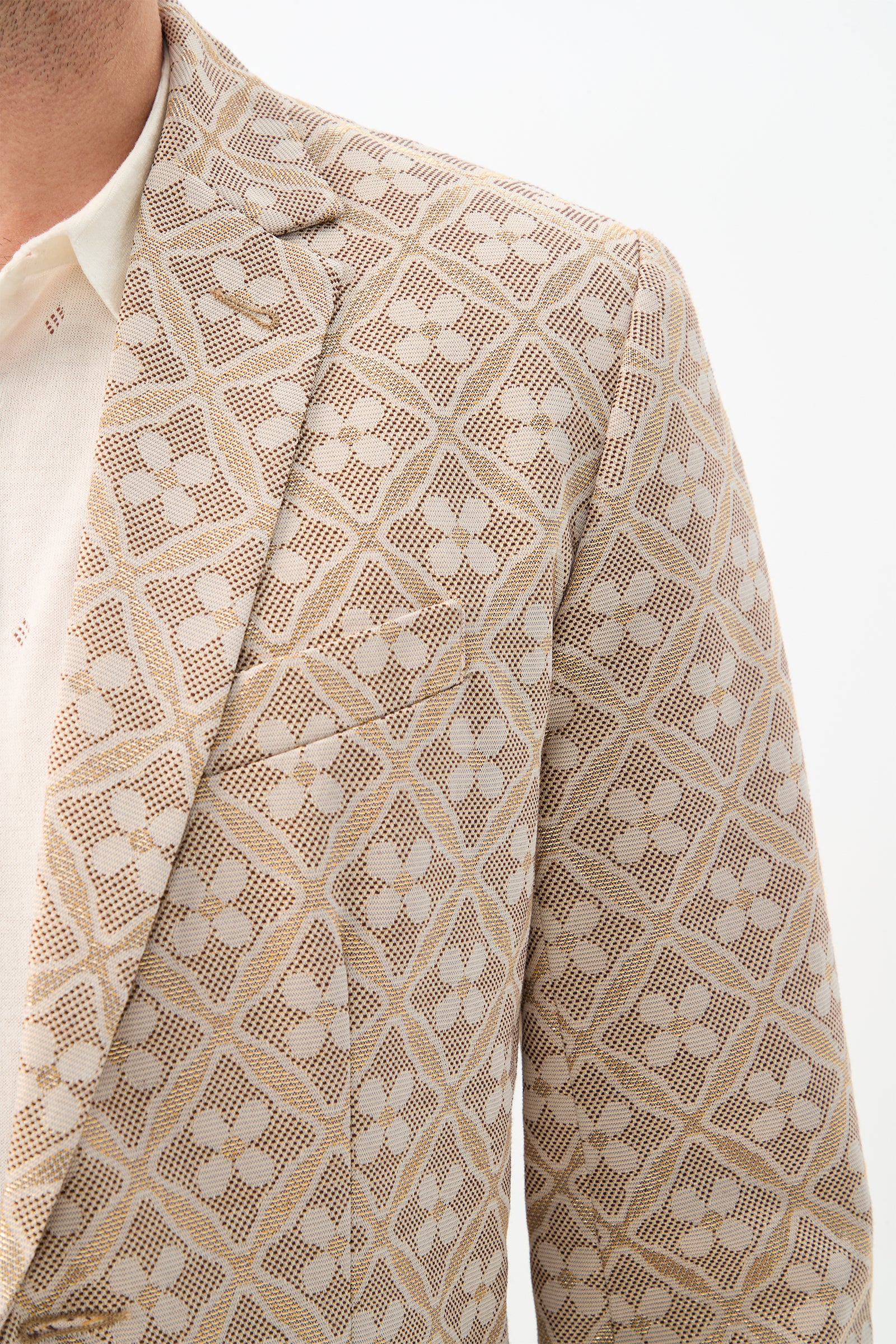 Thurston Blazer - Metallic Daisy Jacquard - Image 4