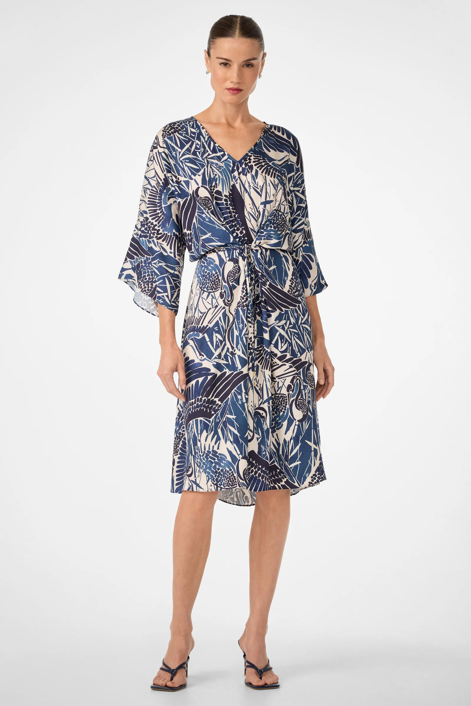 Topspin Short-Sleeve Midi Dress - Tsuru - Image 2