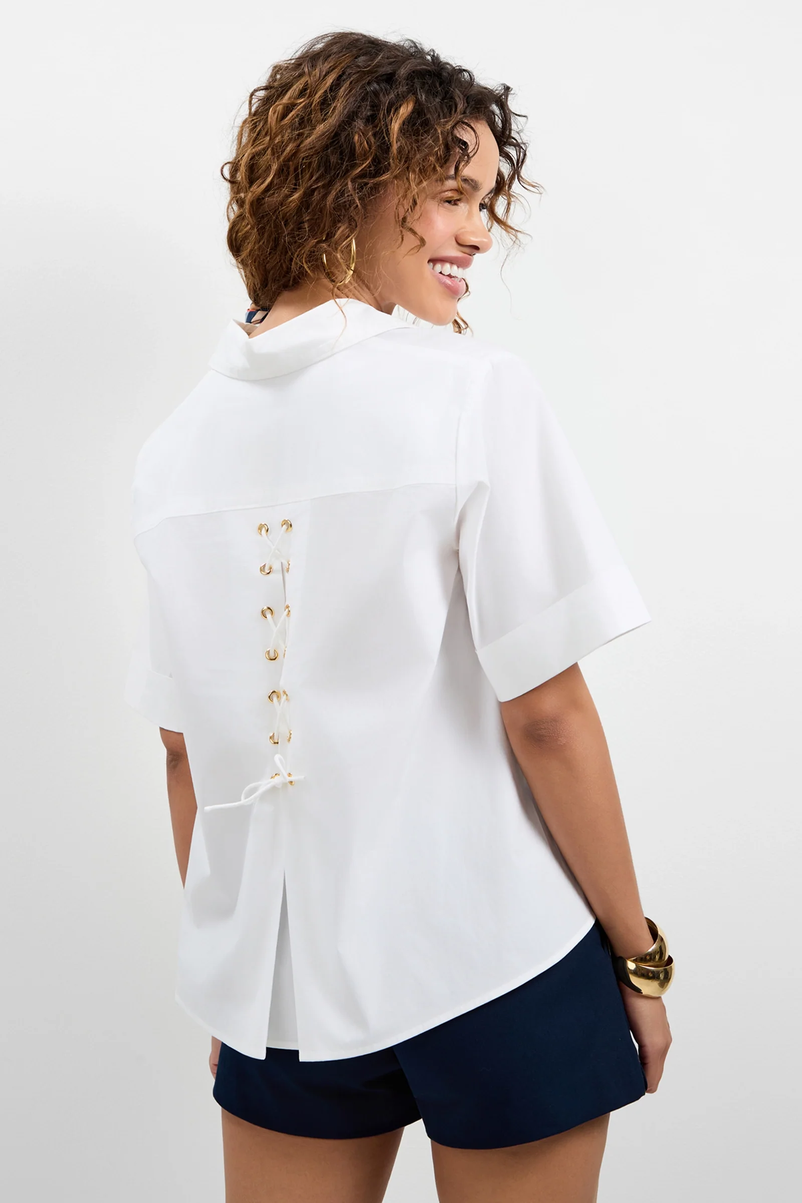 Triennale Lace-Up Back Top