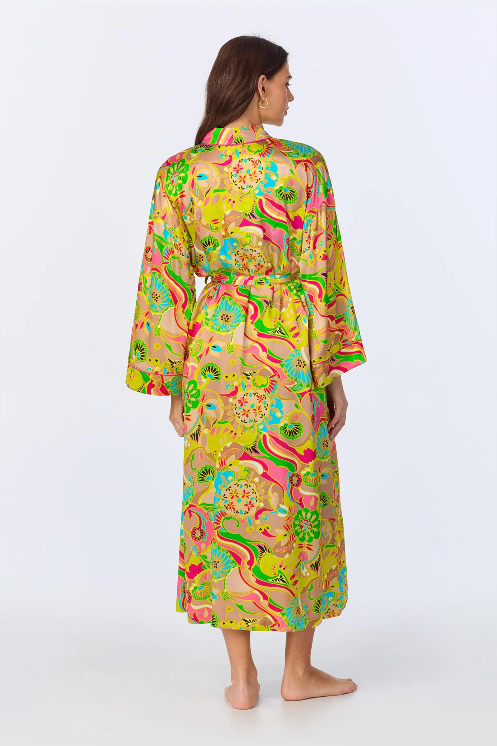 TT Banded Collar Robe - Heritage Silk - Image 3