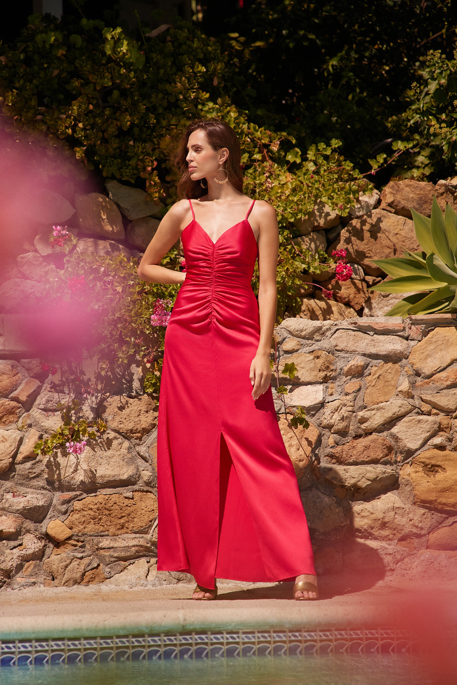 Tulipe Sleeveless Satin Dress - Image 4