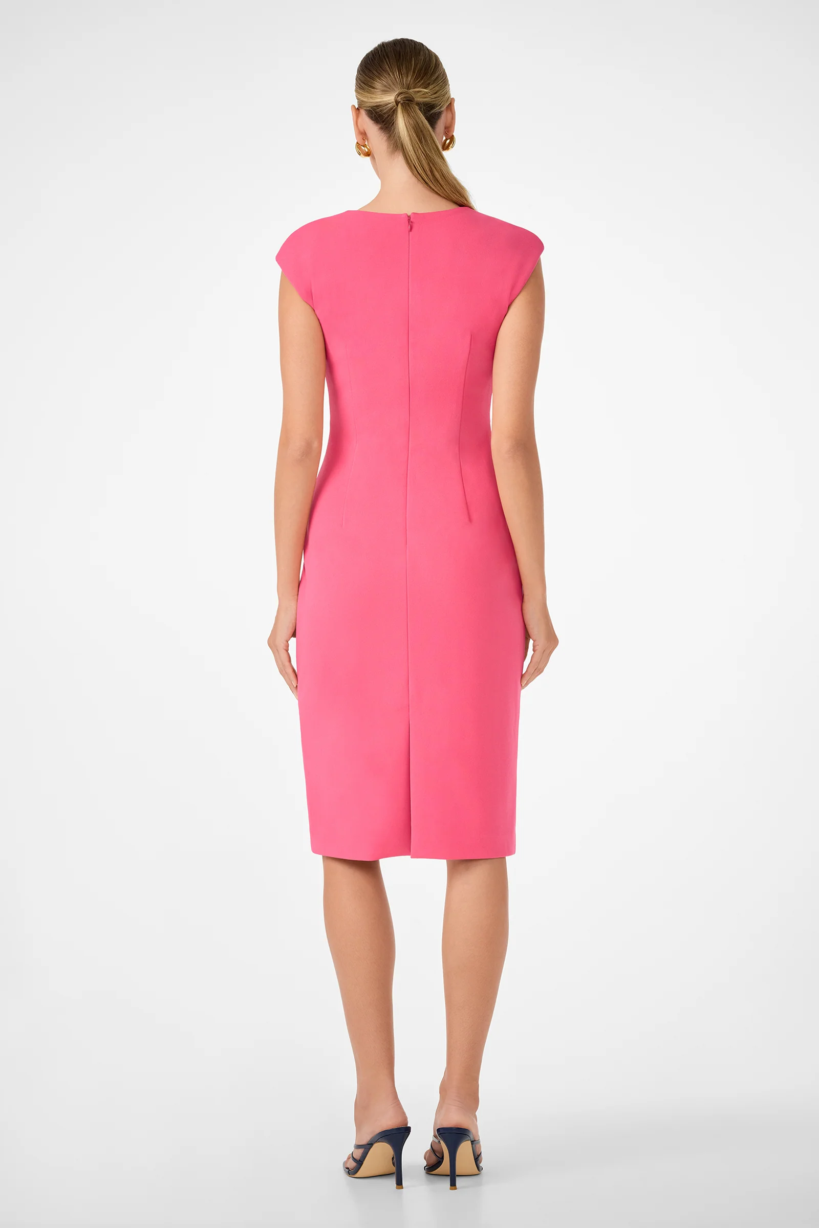 Vibrant V-Neck Midi Dress - Image 4