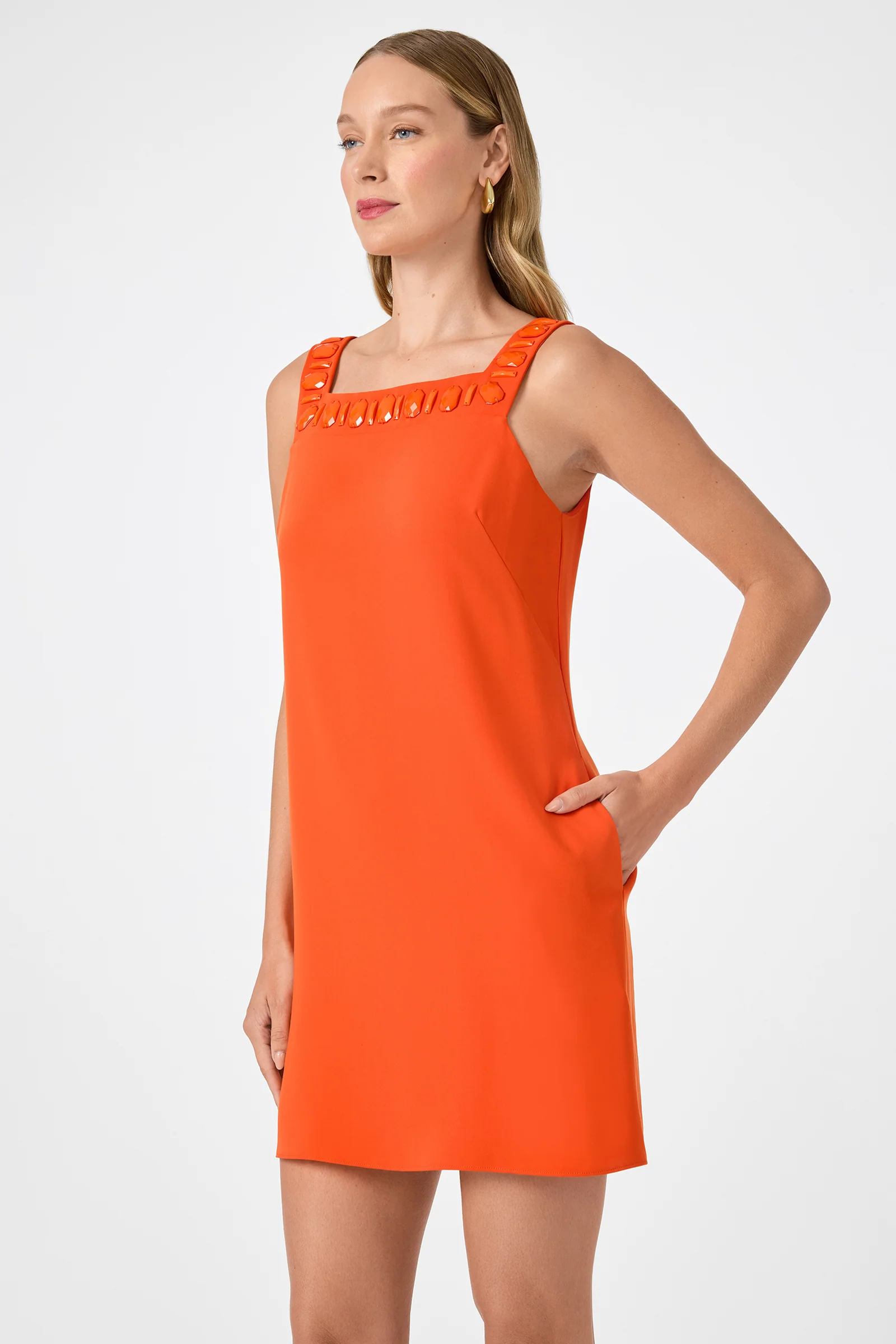 Yokuna Jewel Neck Mini Dress - Image 3