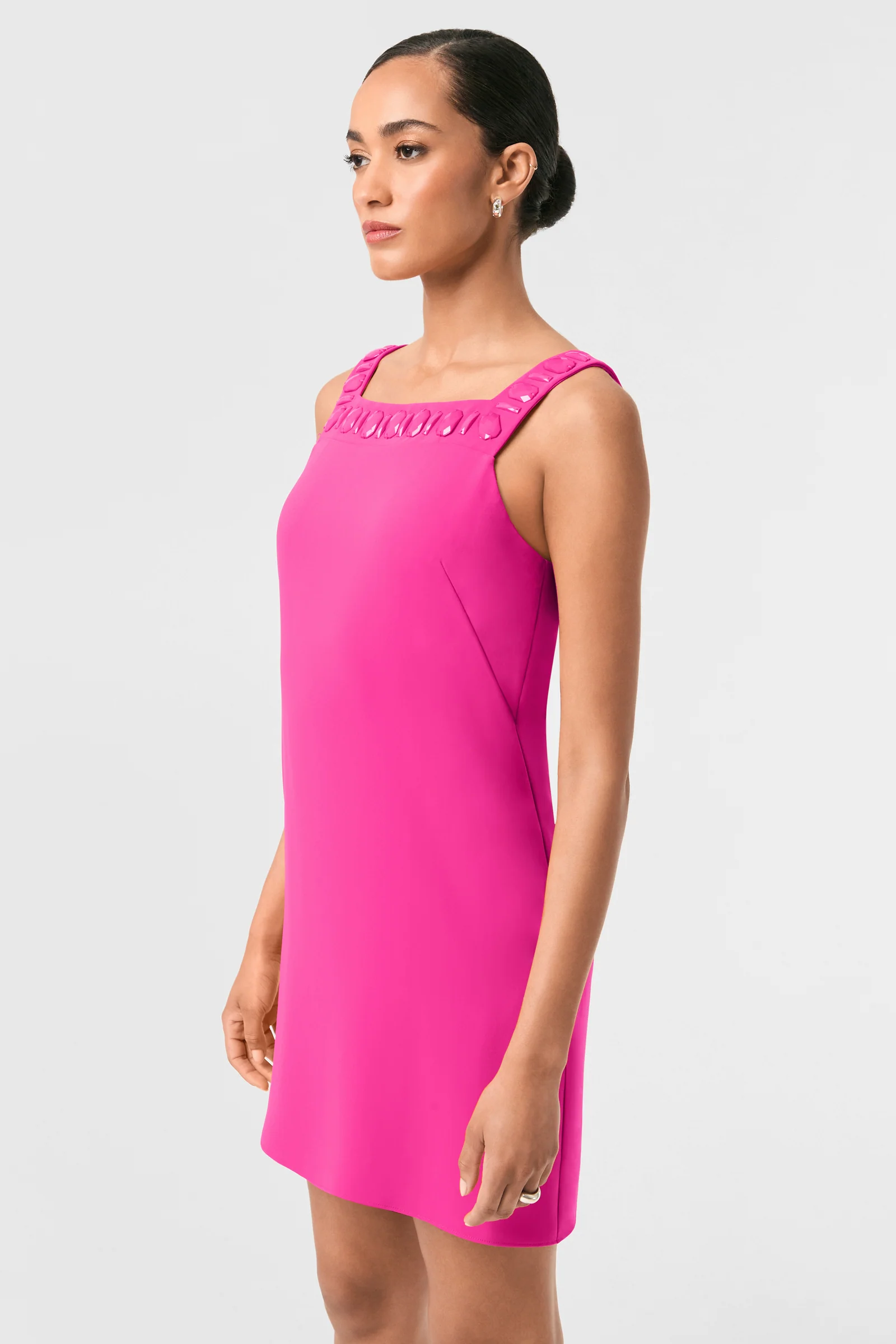 Yokuna Jewel Neck Mini Dress - Image 8