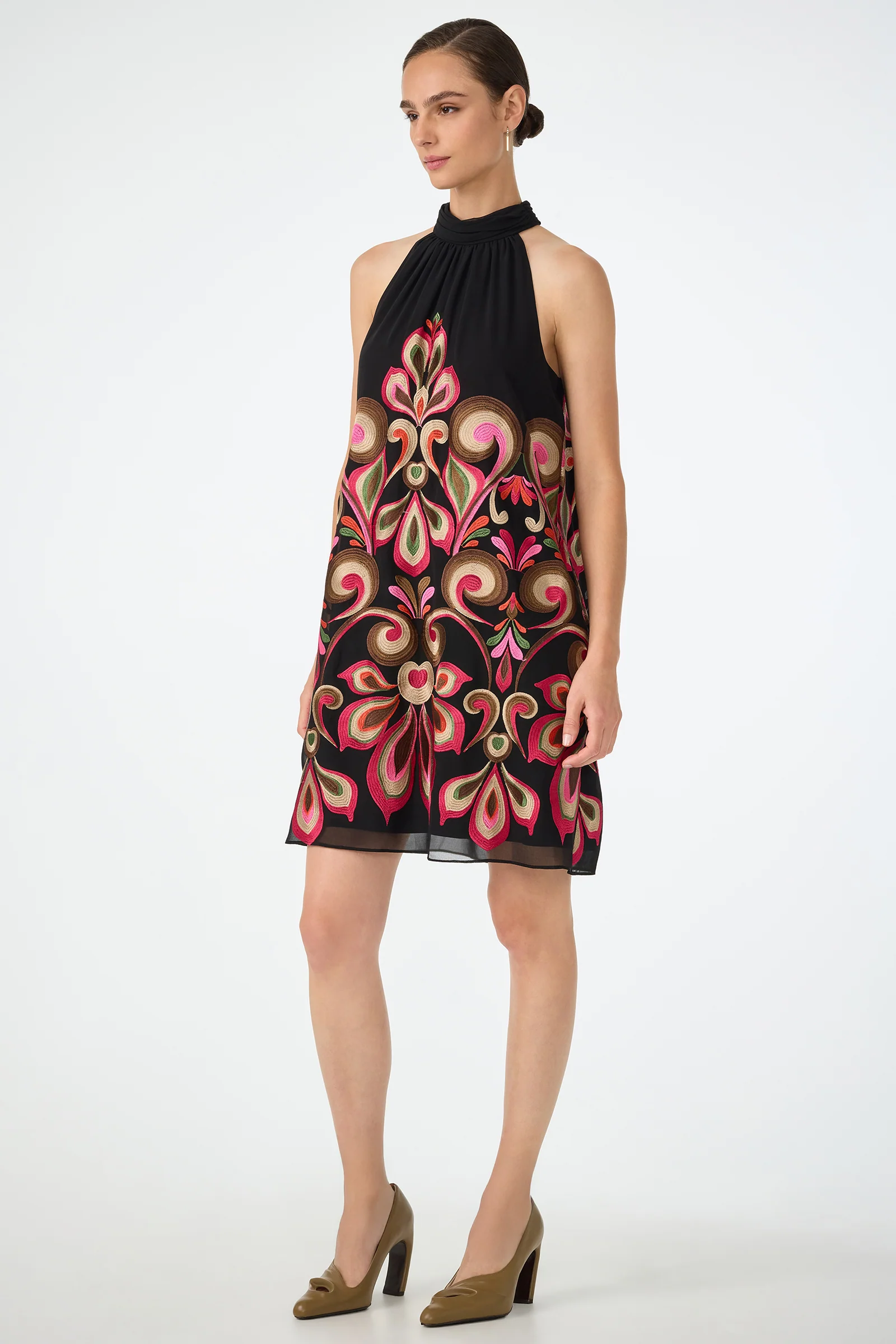 Zana Embroidered Mini Dress - Image 2